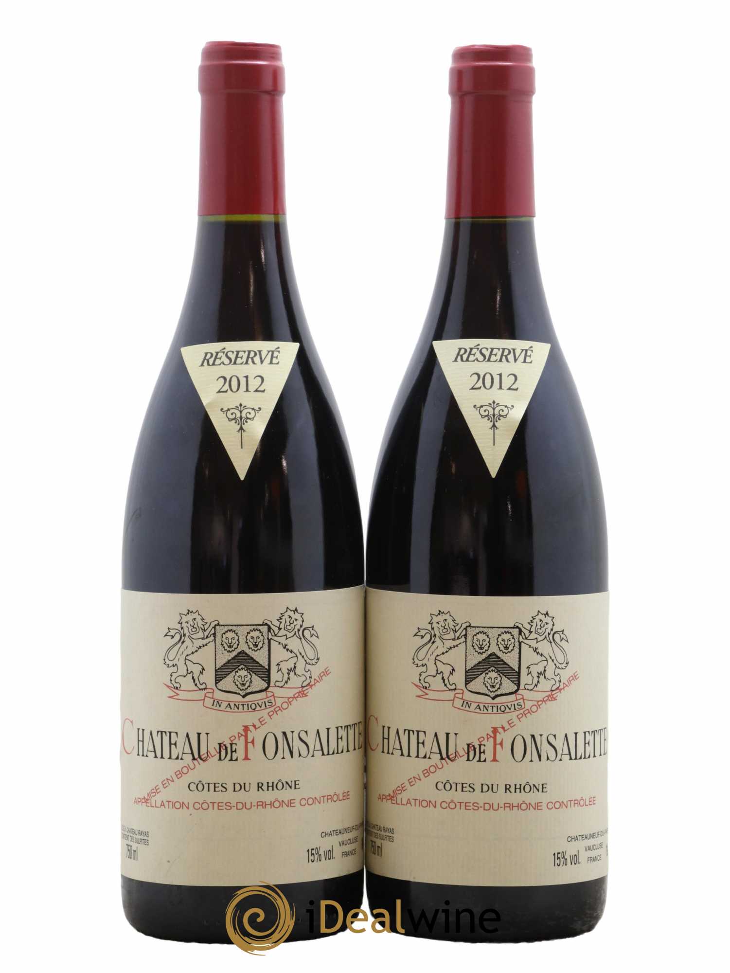 Côtes-du-Rhône Château de Fonsalette Emmanuel Reynaud 2012 - Lot de 2 bouteilles - 0
