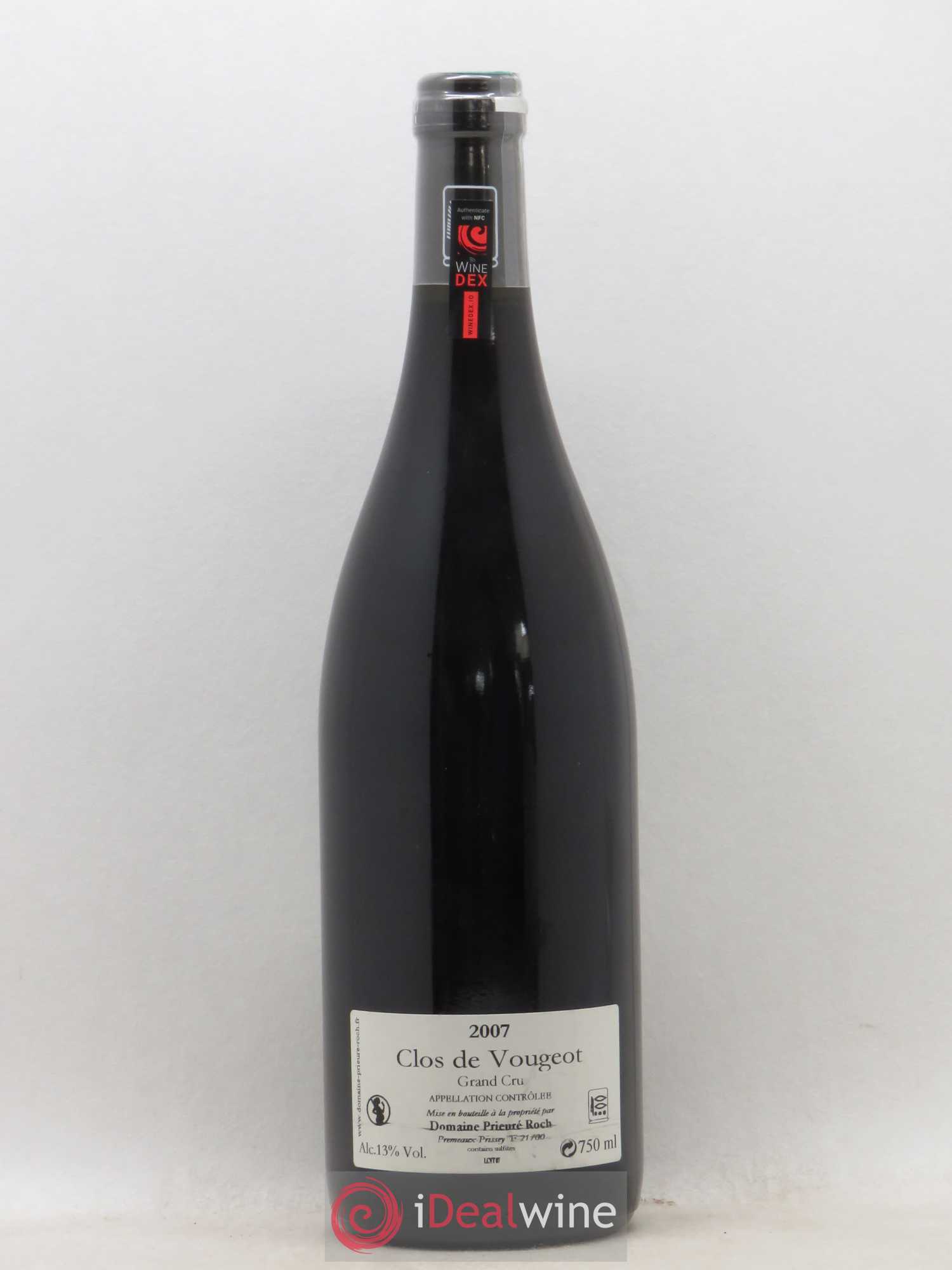 Clos de Vougeot Grand Cru Prieuré Roch 2007 - Lot de 1 bouteille - 1