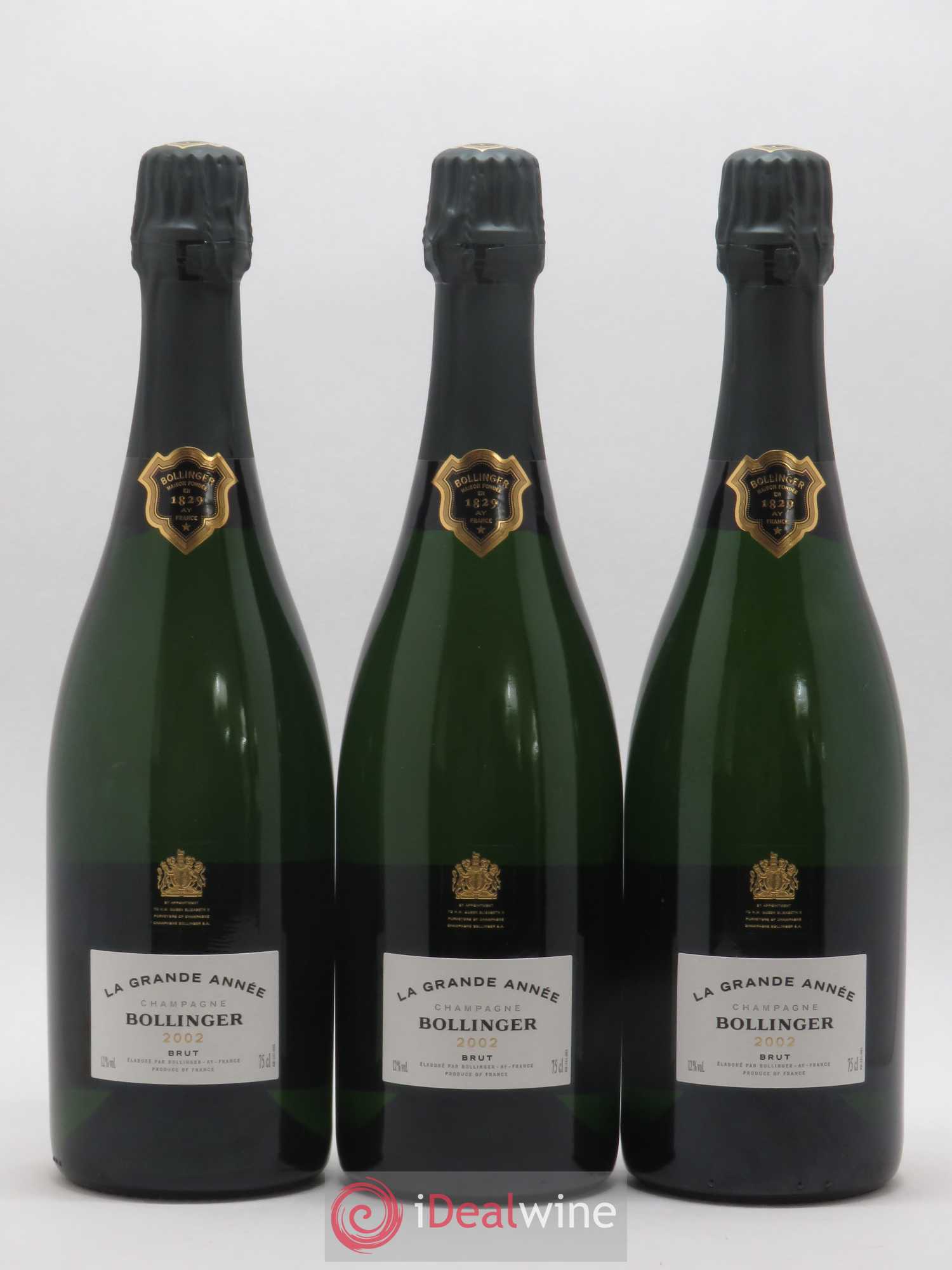 La Grande Année Brut Bollinger 2002 - Lot de 3 bouteilles - 0