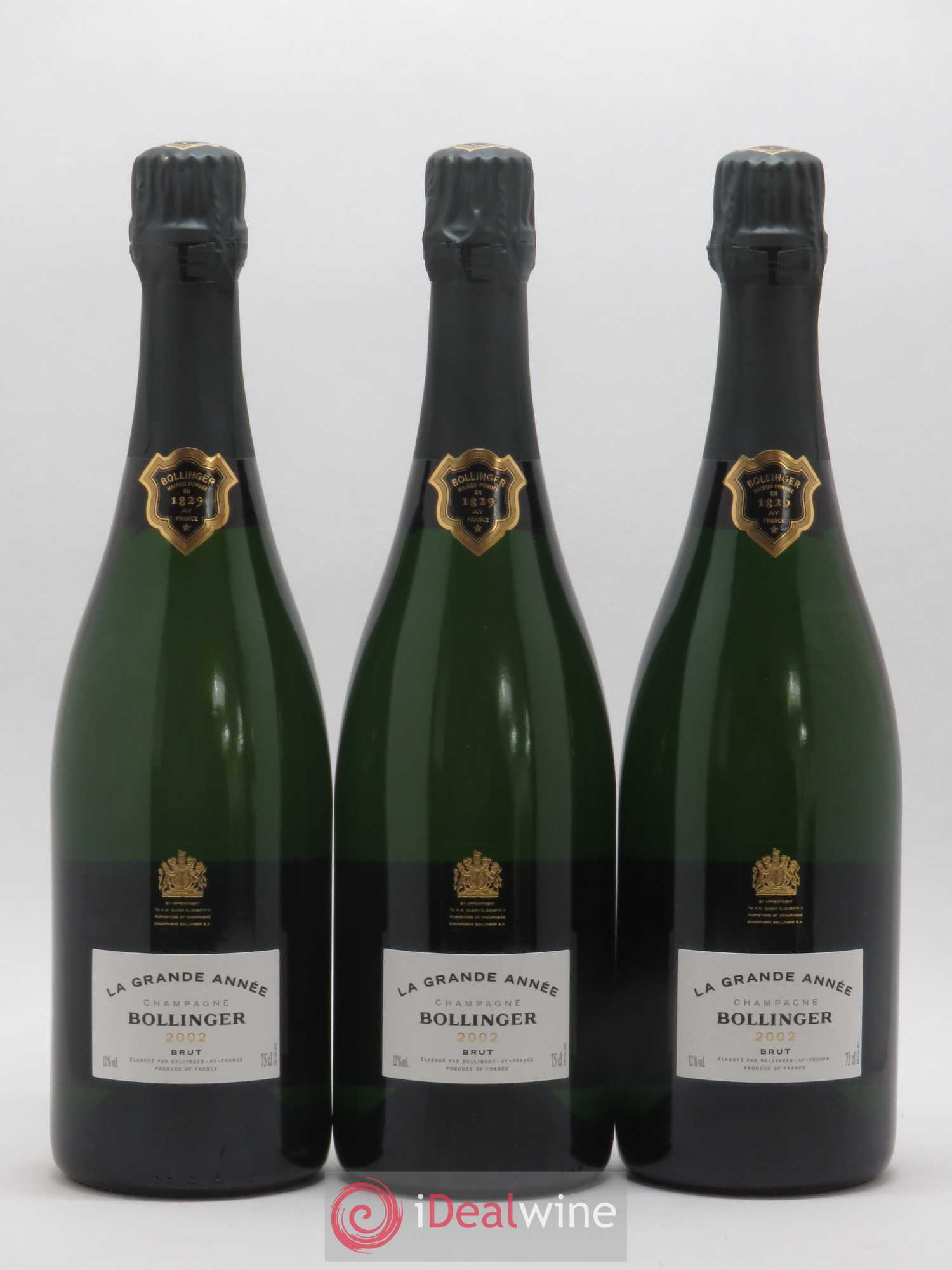 La Grande Année Brut Bollinger 2002 - Lot of 3 bottles - 0
