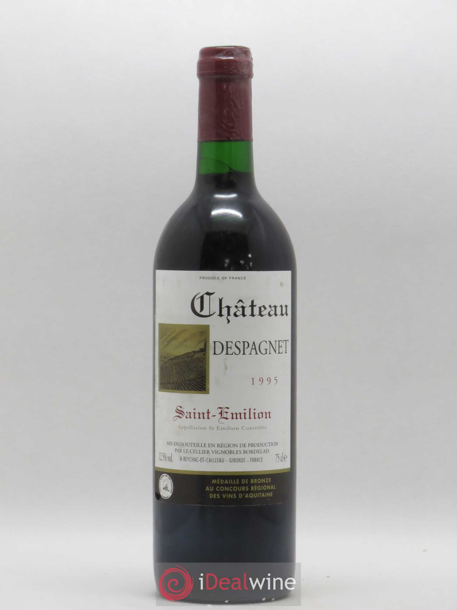 Saint-Émilion Grand Cru Château Despagnet 1995 - Lot de 1 bouteille - 0