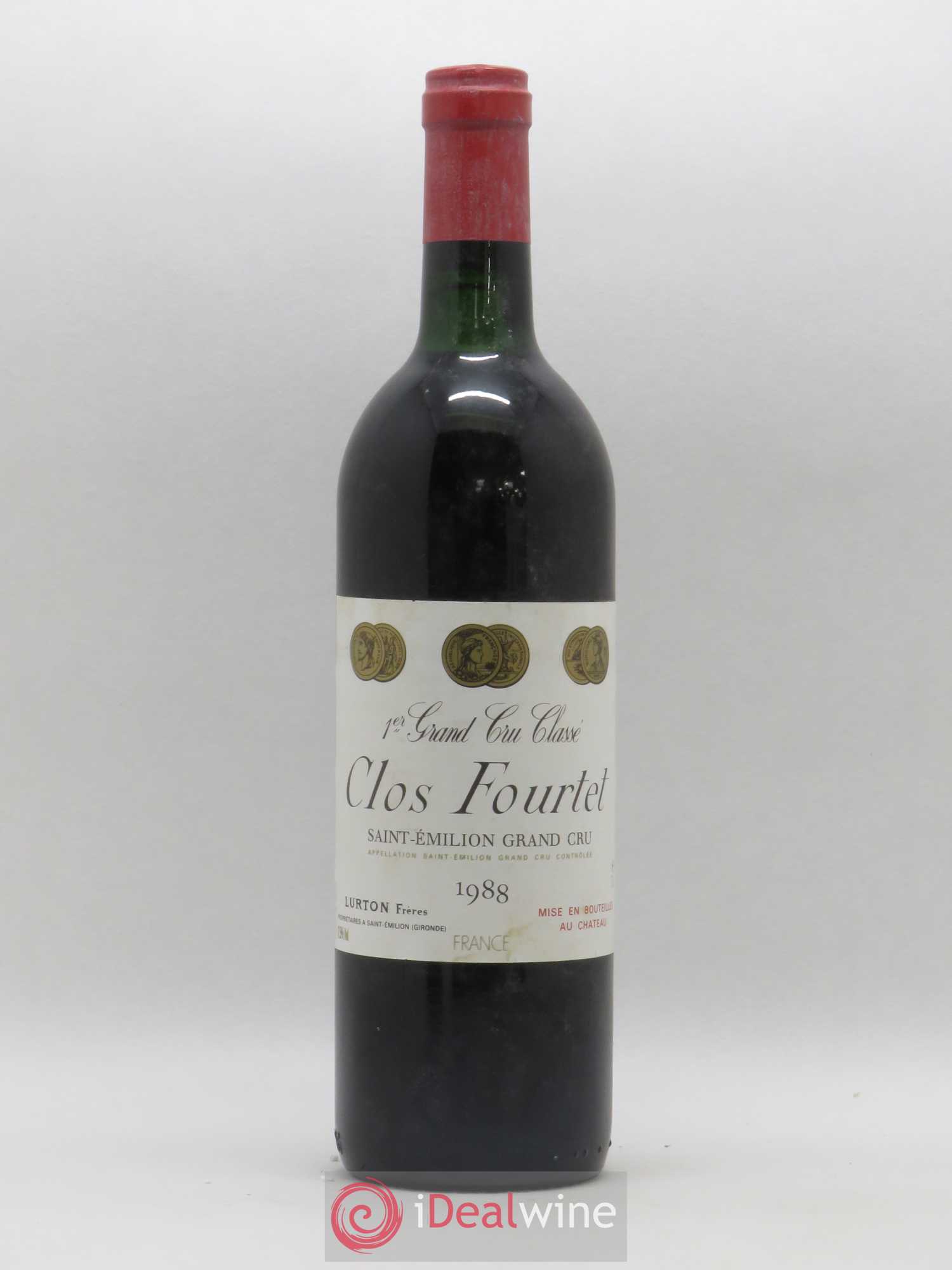 Clos Fourtet 1er Grand Cru Classé B 1988 - Lot de 1 bouteille - 0