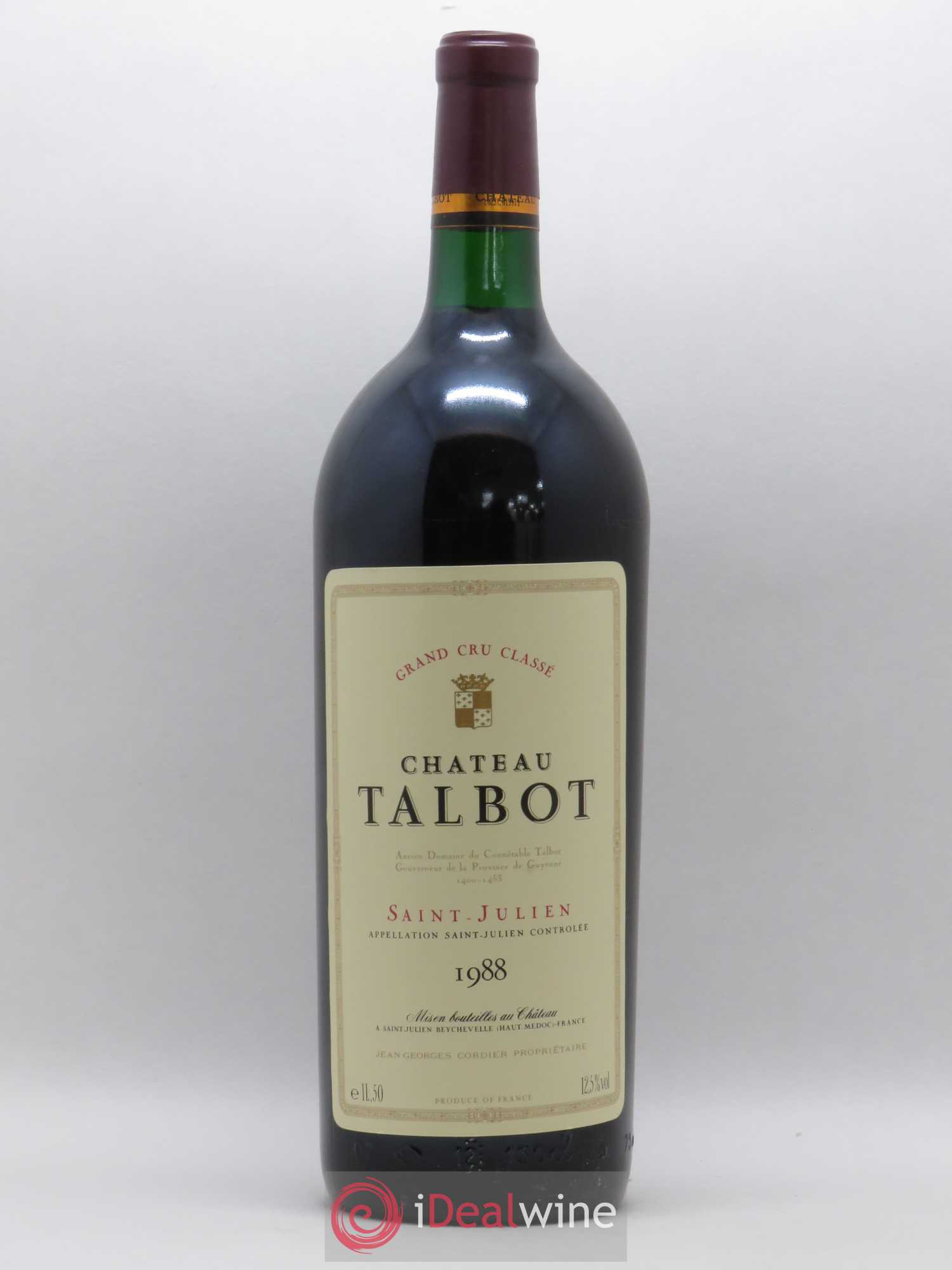 Château Talbot 4ème Grand Cru Classé 1988 - Lot de 1 magnum - 0