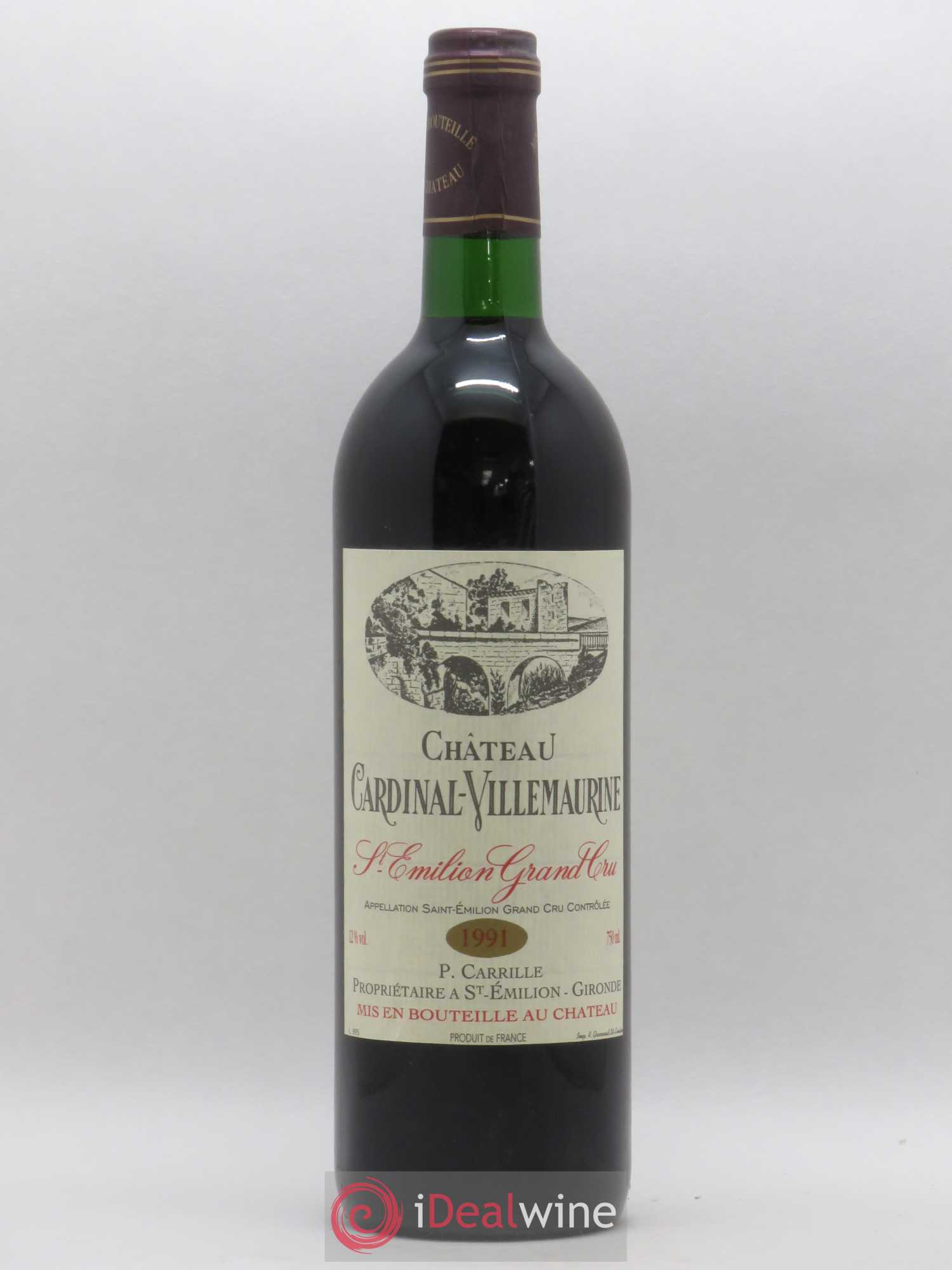 Saint-Émilion Grand Cru Château Cardinal Villemaurine 1991 - Lot de 1 bouteille - 0
