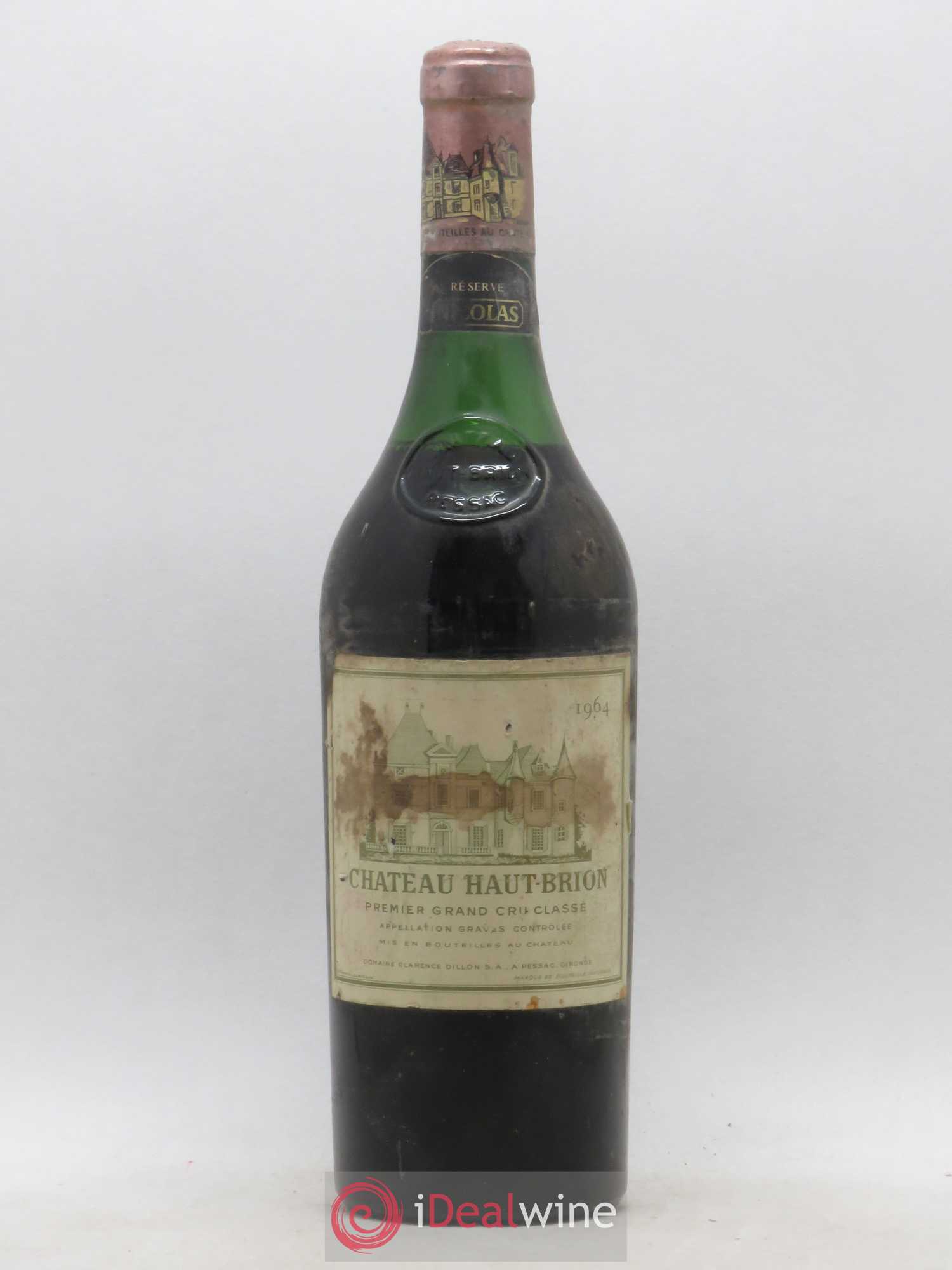 Château Haut Brion 1er Grand Cru Classé Réserve Nicolas 1964 - Lot de 1 bouteille - 0