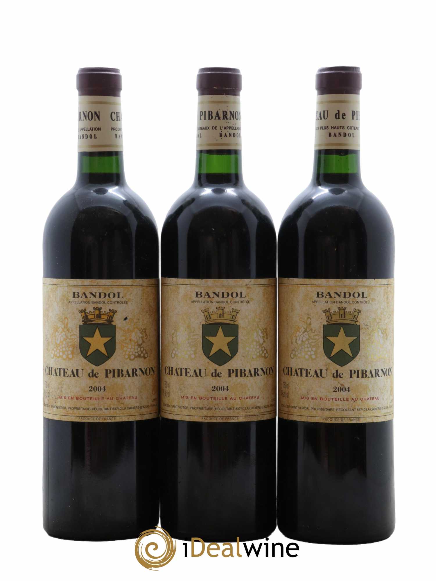 Bandol Château de Pibarnon Comte de Saint-Victor 2004 - Lot de 3 bouteilles - 0