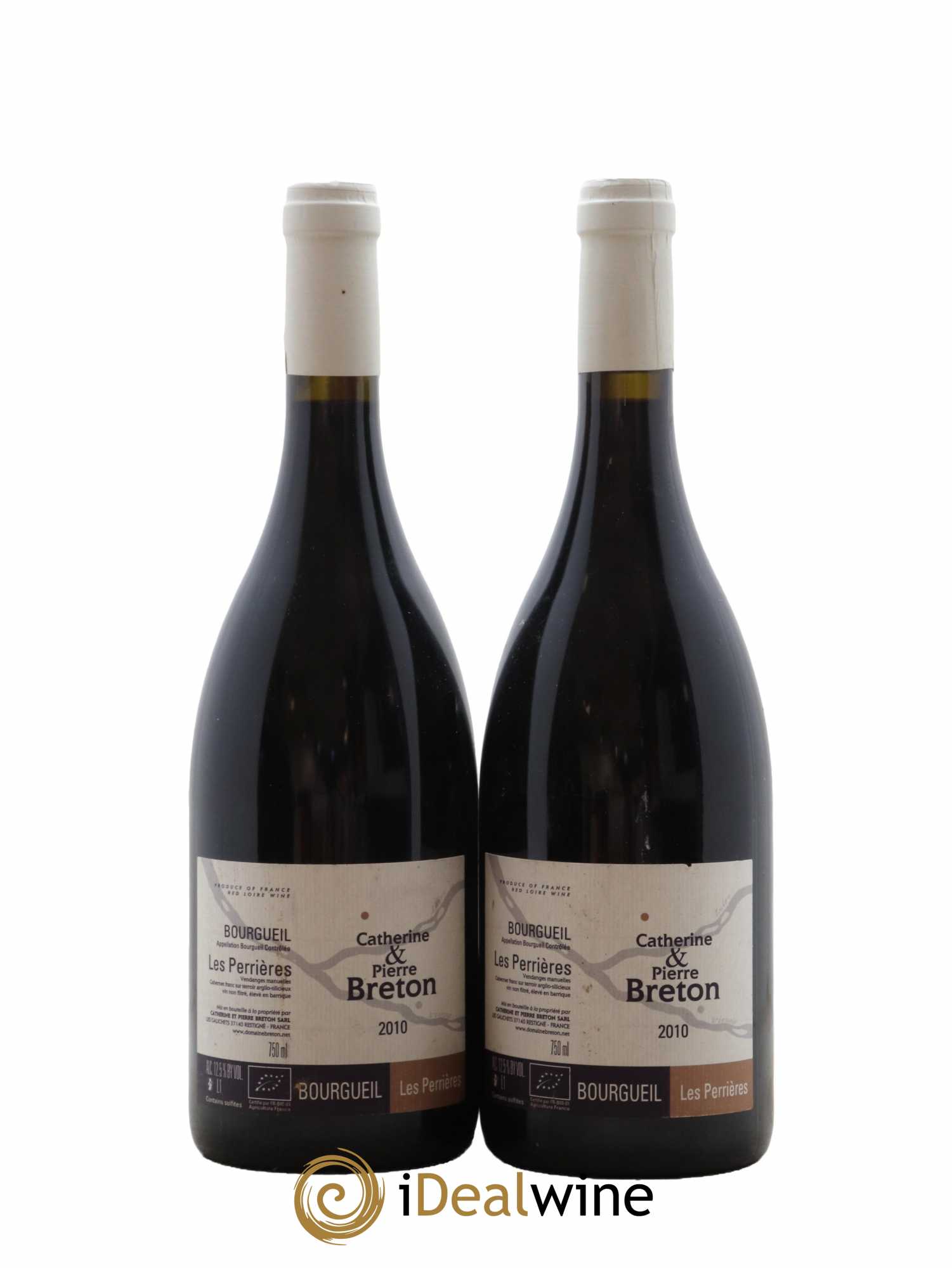 Bourgueil Les Perrières Catherine et Pierre Breton 2010 - Lot de 2 bouteilles - 0