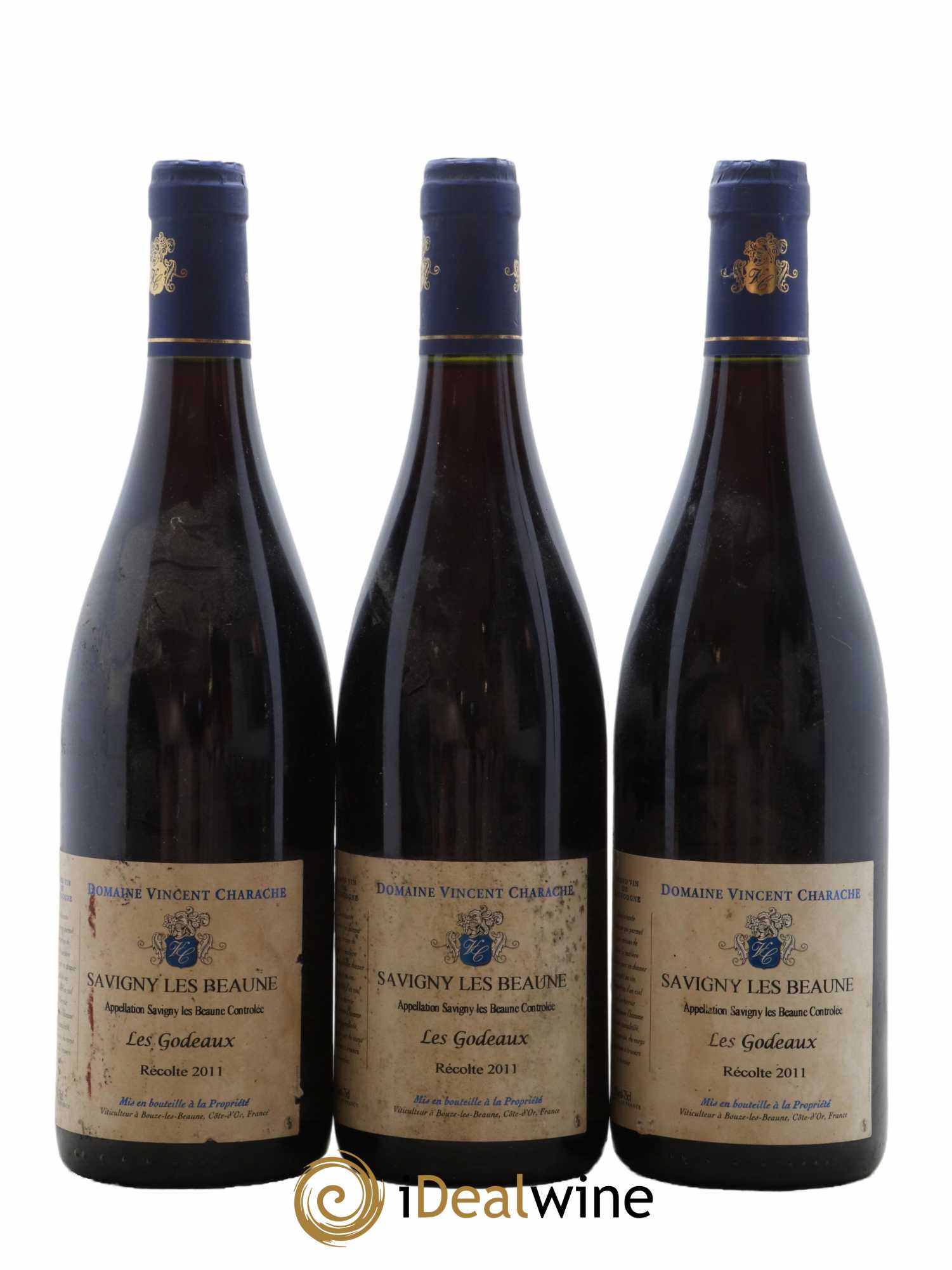 Savigny-lès-Beaune Les Godeaux Vincent Charache 2011 - Lot de 3 bouteilles - 0