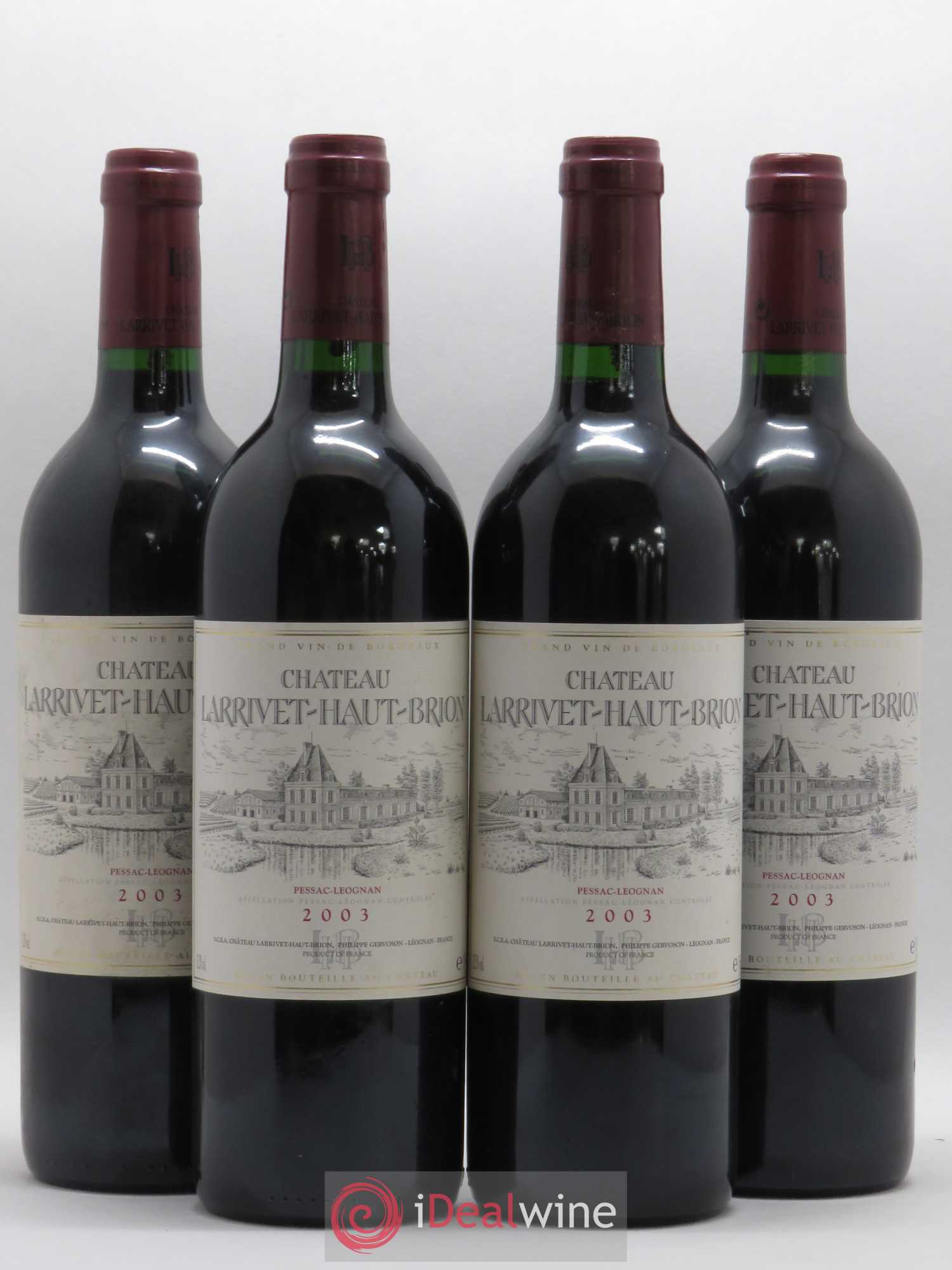 Château Larrivet Haut-Brion 2003 - Lot de 4 bouteilles - 0