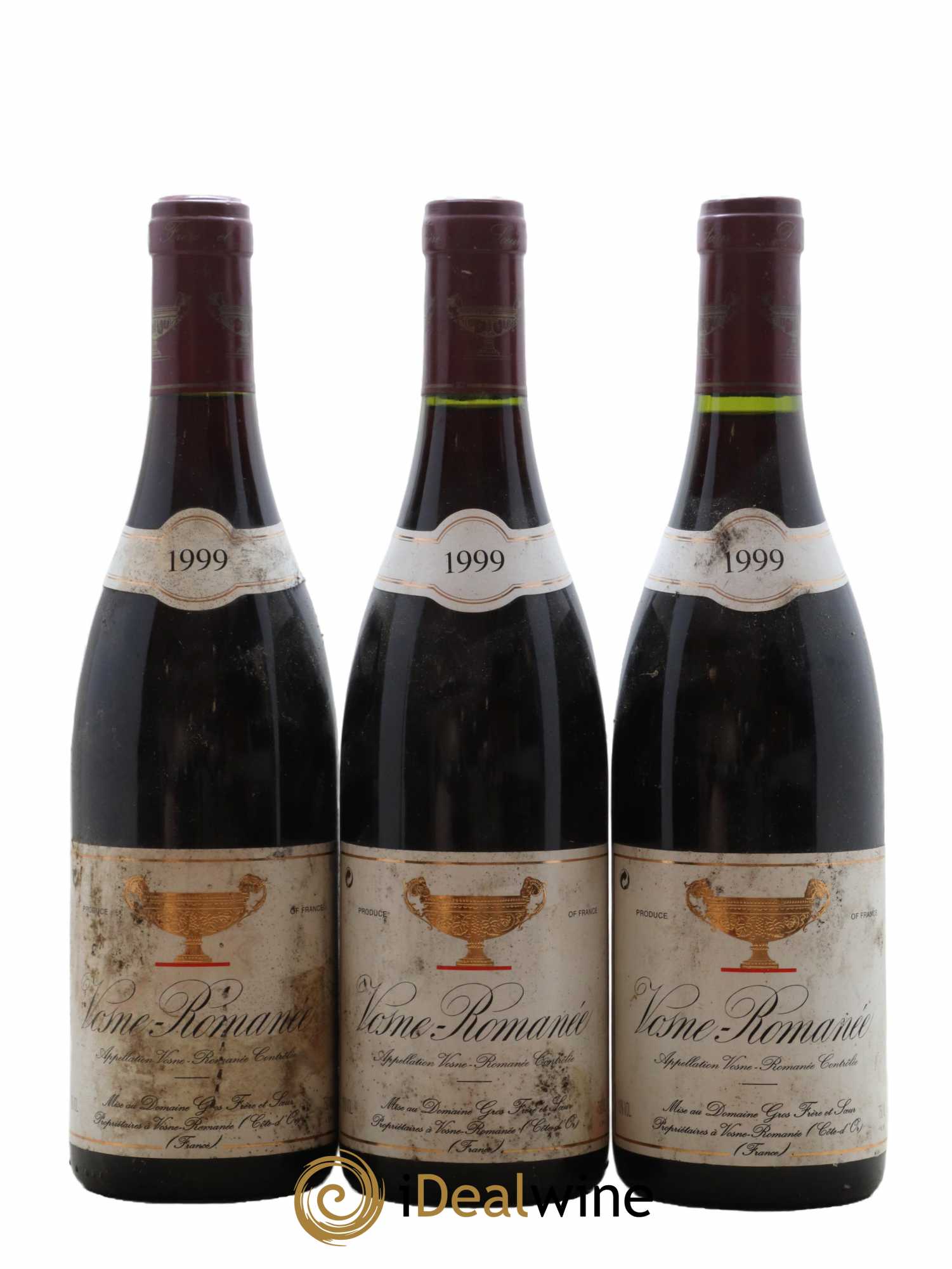 Vosne-Romanée Gros Frère & Soeur 1999 - Lot de 3 bouteilles - 0