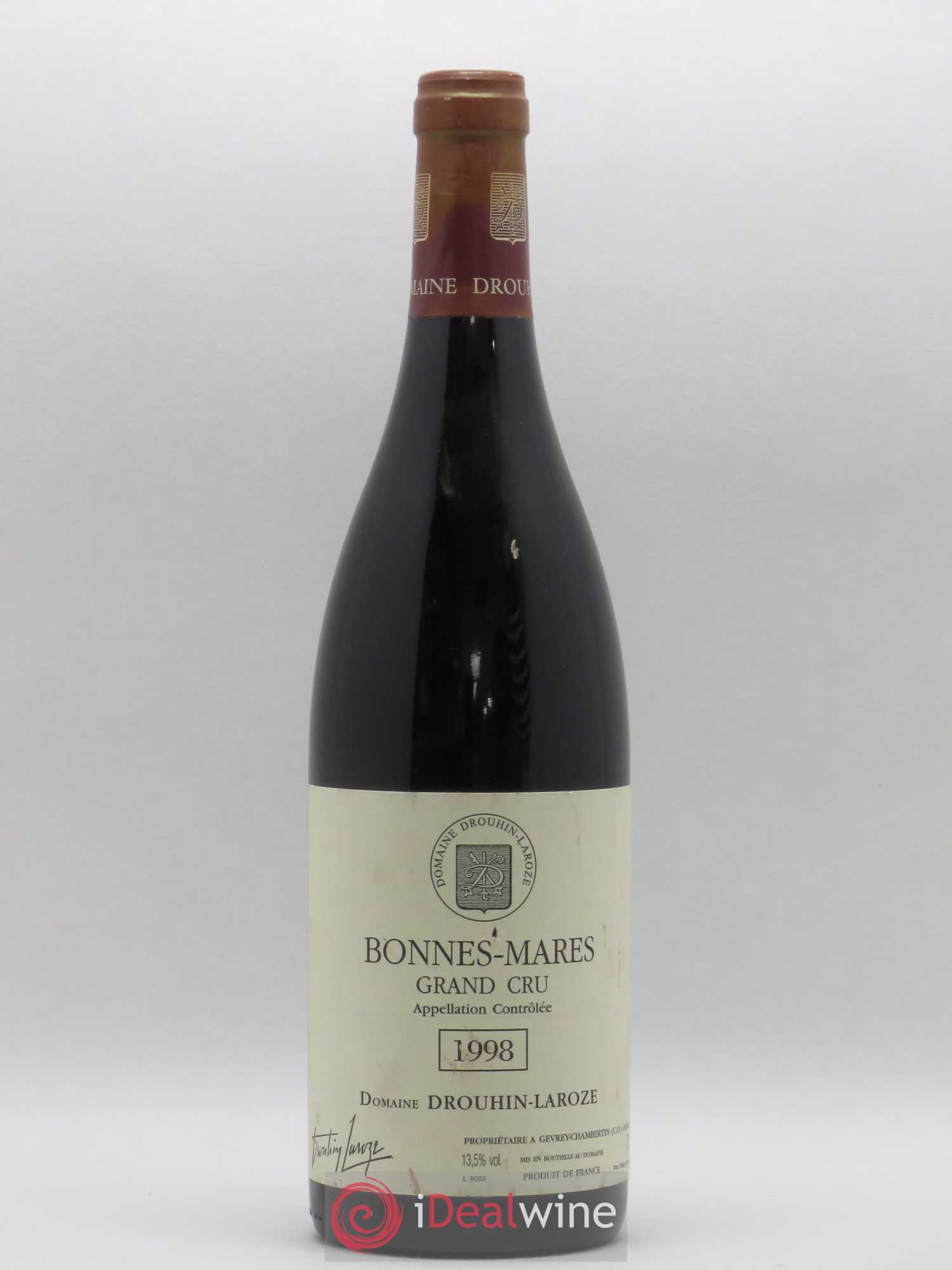 Bonnes-Mares Grand Cru Domaine Drouhin-Laroze 1998 - Lot de 1 bouteille - 0