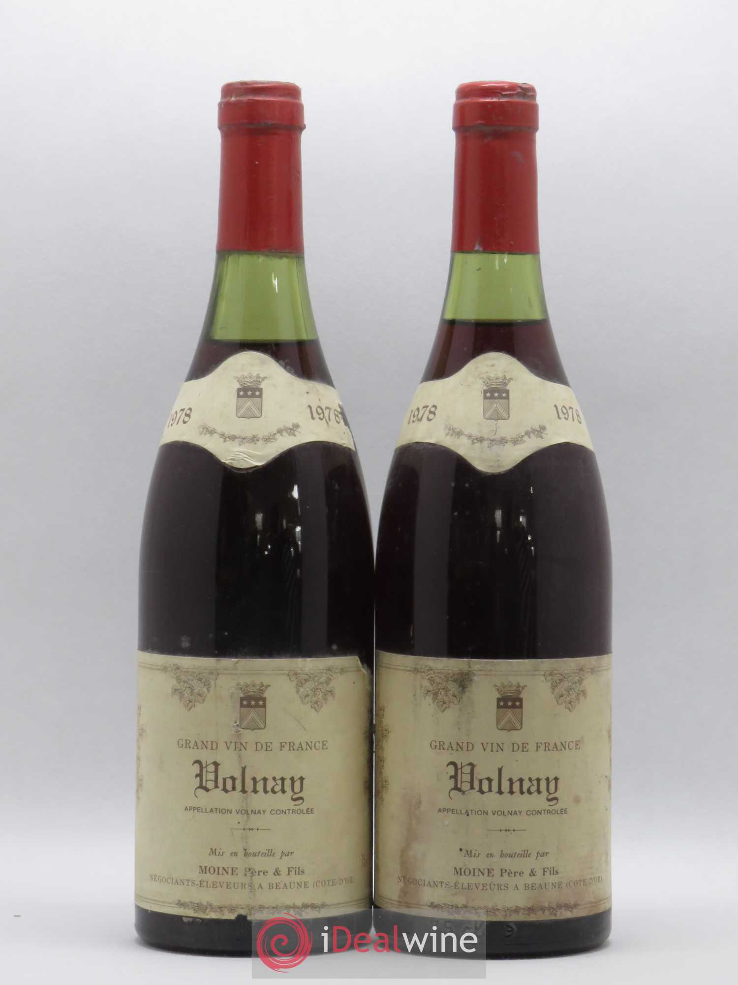 Volnay Domaine Moine Père et Fils (sans prix de réserve) 1978 - Lotto di 2 bottiglie - 0