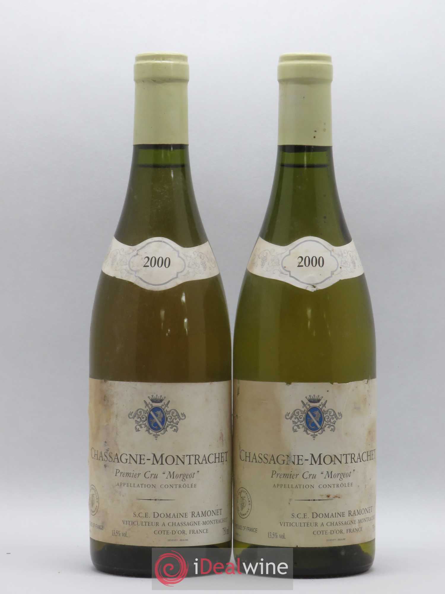 Chassagne-Montrachet 1er Cru Morgeot Ramonet (Domaine) 2000 - Lot de 2 bouteilles - 0