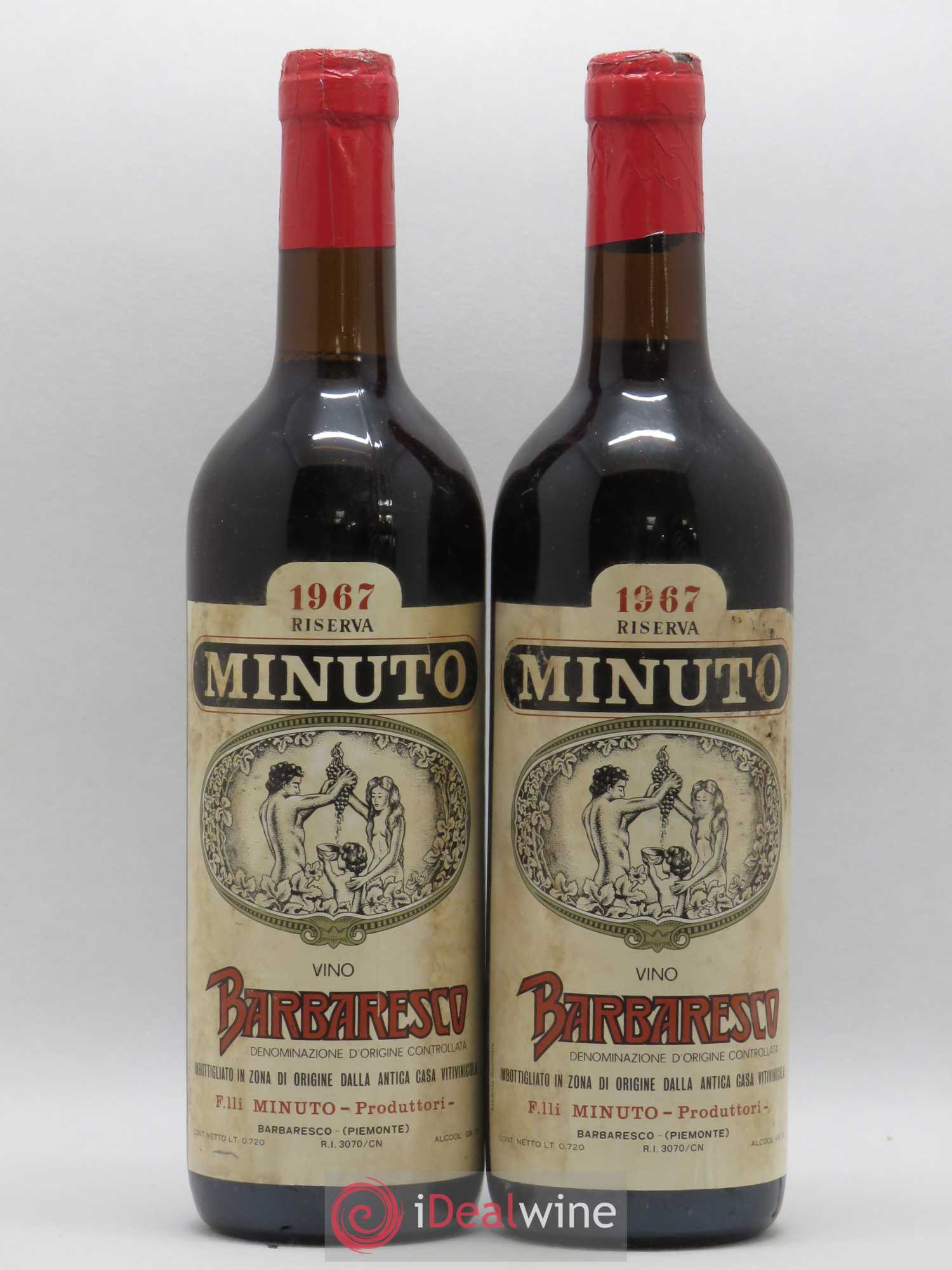 Barbaresco DOCG Riserva Minuto 1967 - Lot of 2 bottles - 0