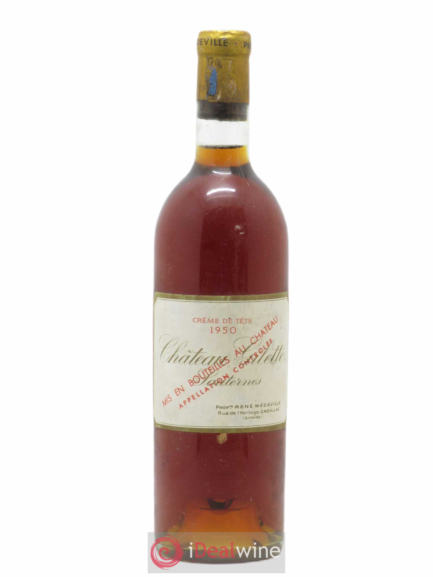 Château Gilette - Crème de Tête (senza prezzo di riserva) 1950 - Lotto di 1 bottiglia - 0