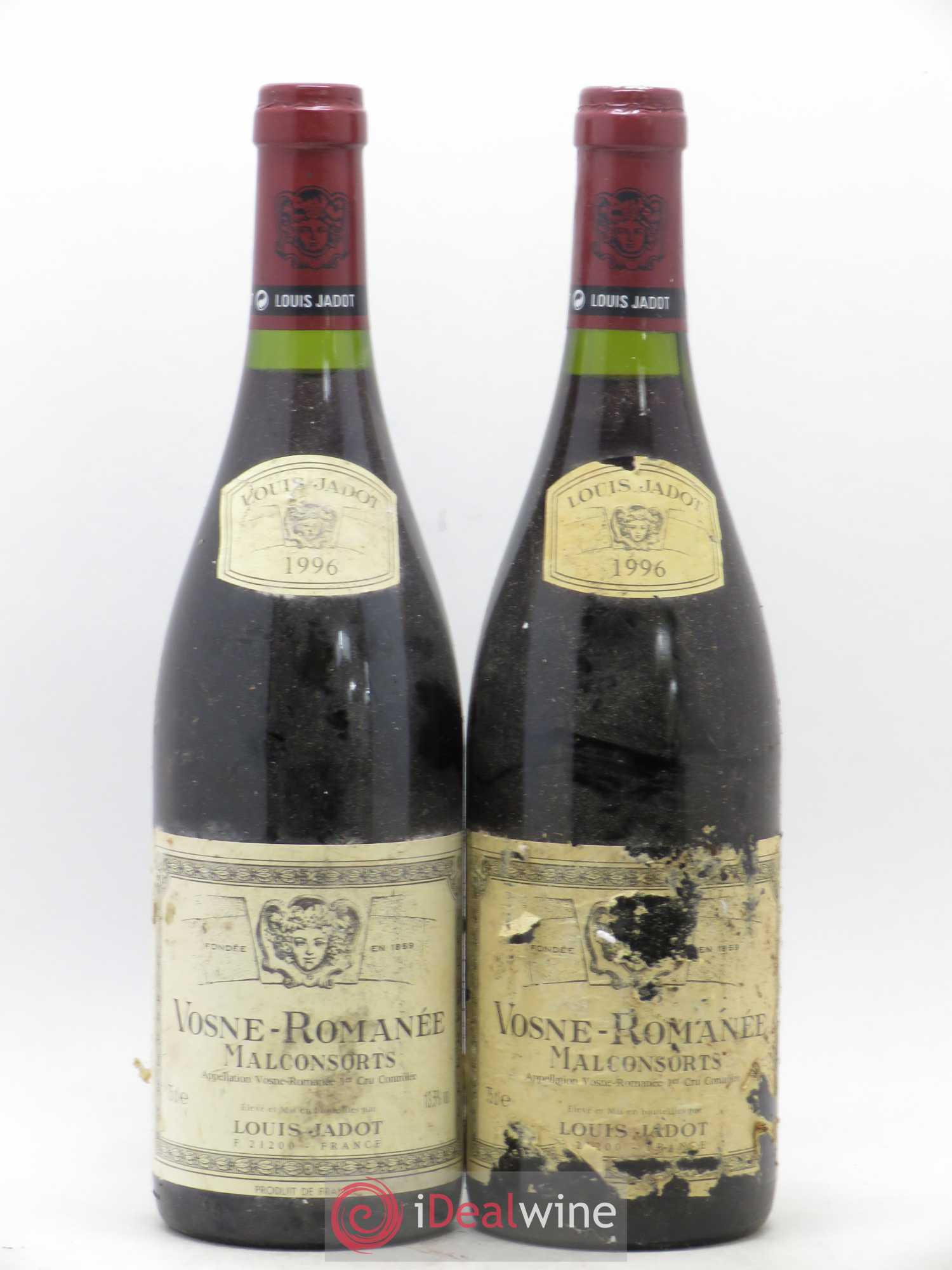 Vosne-Romanée 1er Cru Les Malconsorts Louis Jadot 1996 - Posten von 2 Flaschen - 0