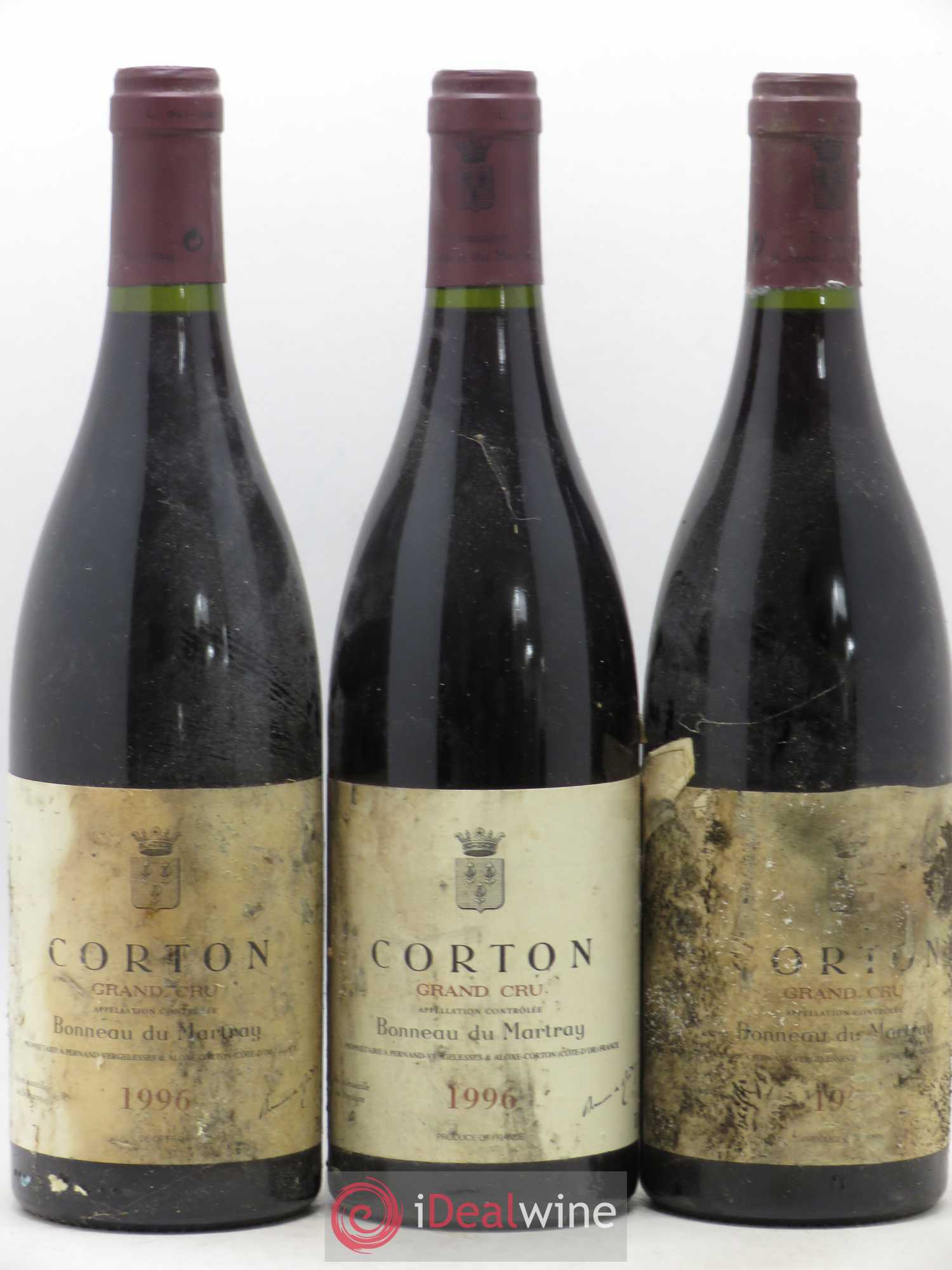 Corton Grand Cru Bonneau du Martray (Domaine) 1996 - Lot de 3 bouteilles - 0