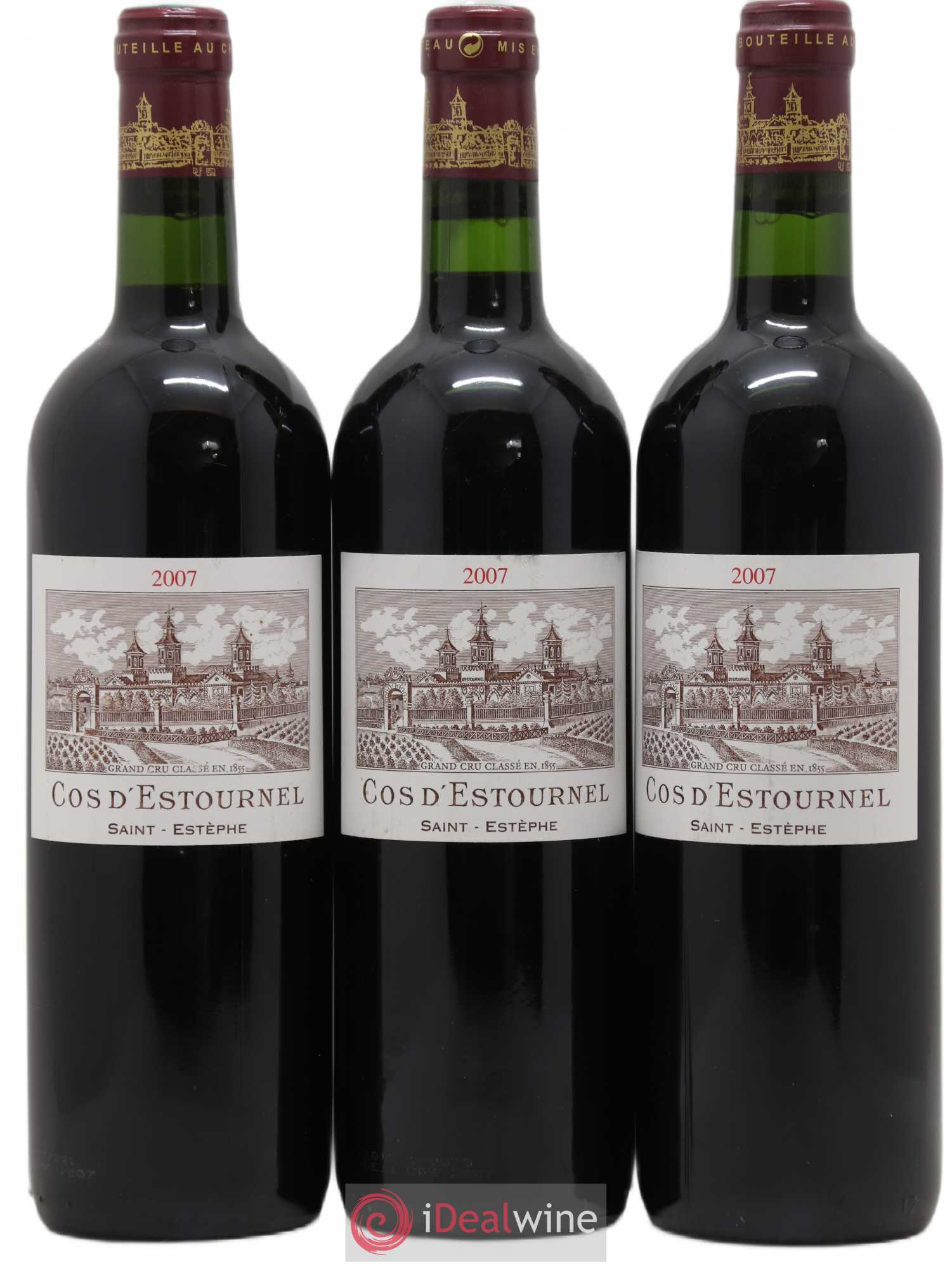 Cos d'Estournel 2ème Grand Cru Classé 2007 - Lot de 3 bouteilles - 0