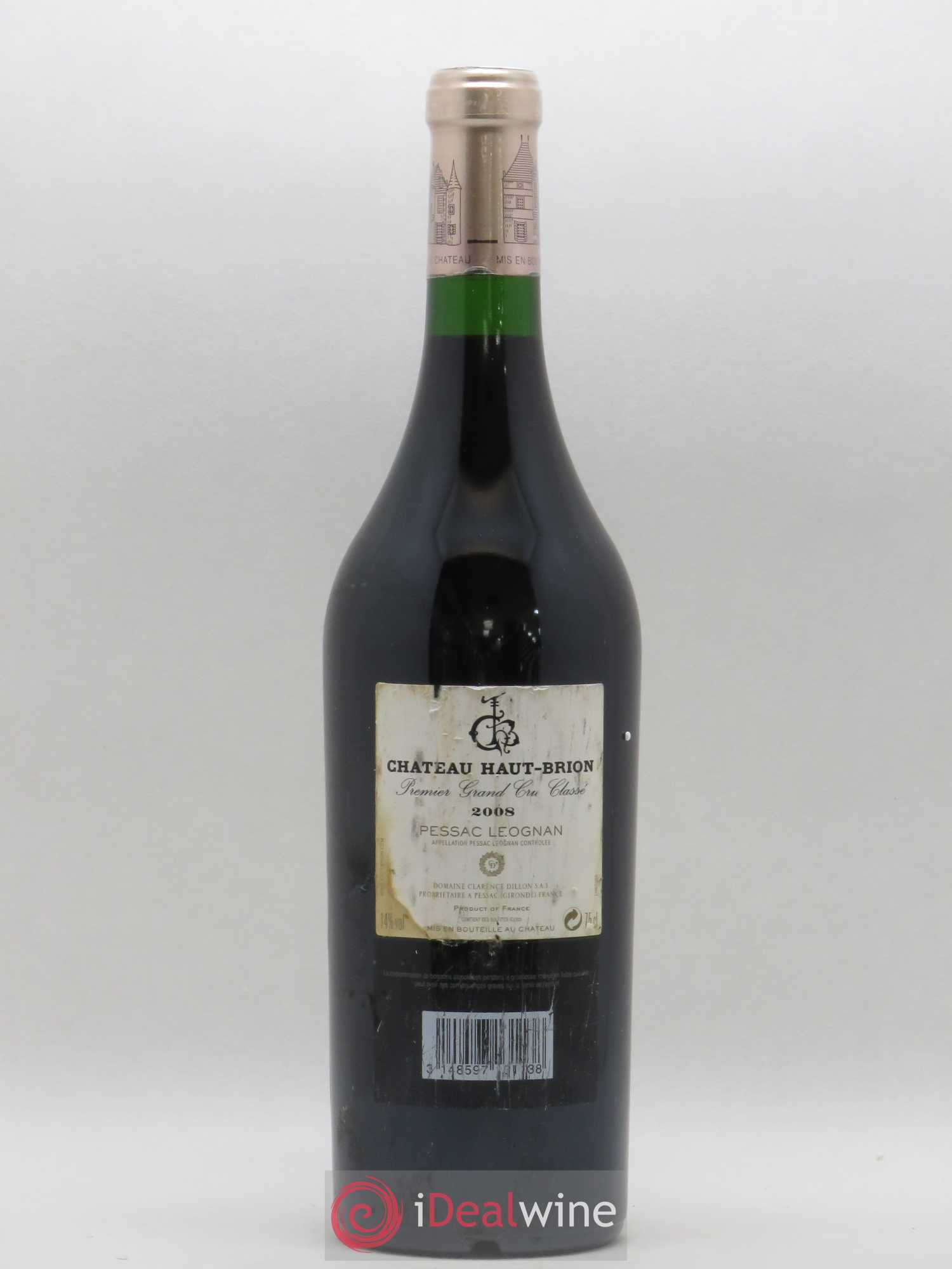 Château Haut Brion 1er Grand Cru Classé 2008 - Lot de 1 bouteille - 1