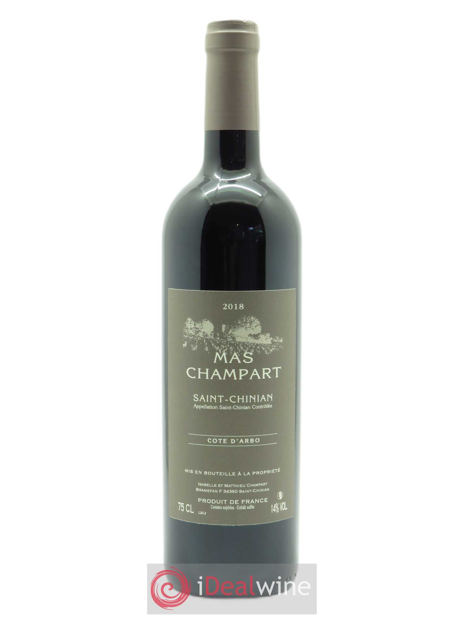 Saint-Chinian Mas Champart Côte d'Arbo Isabelle et Mathieu Champart 2018 - Lot de 1 bouteille - 0