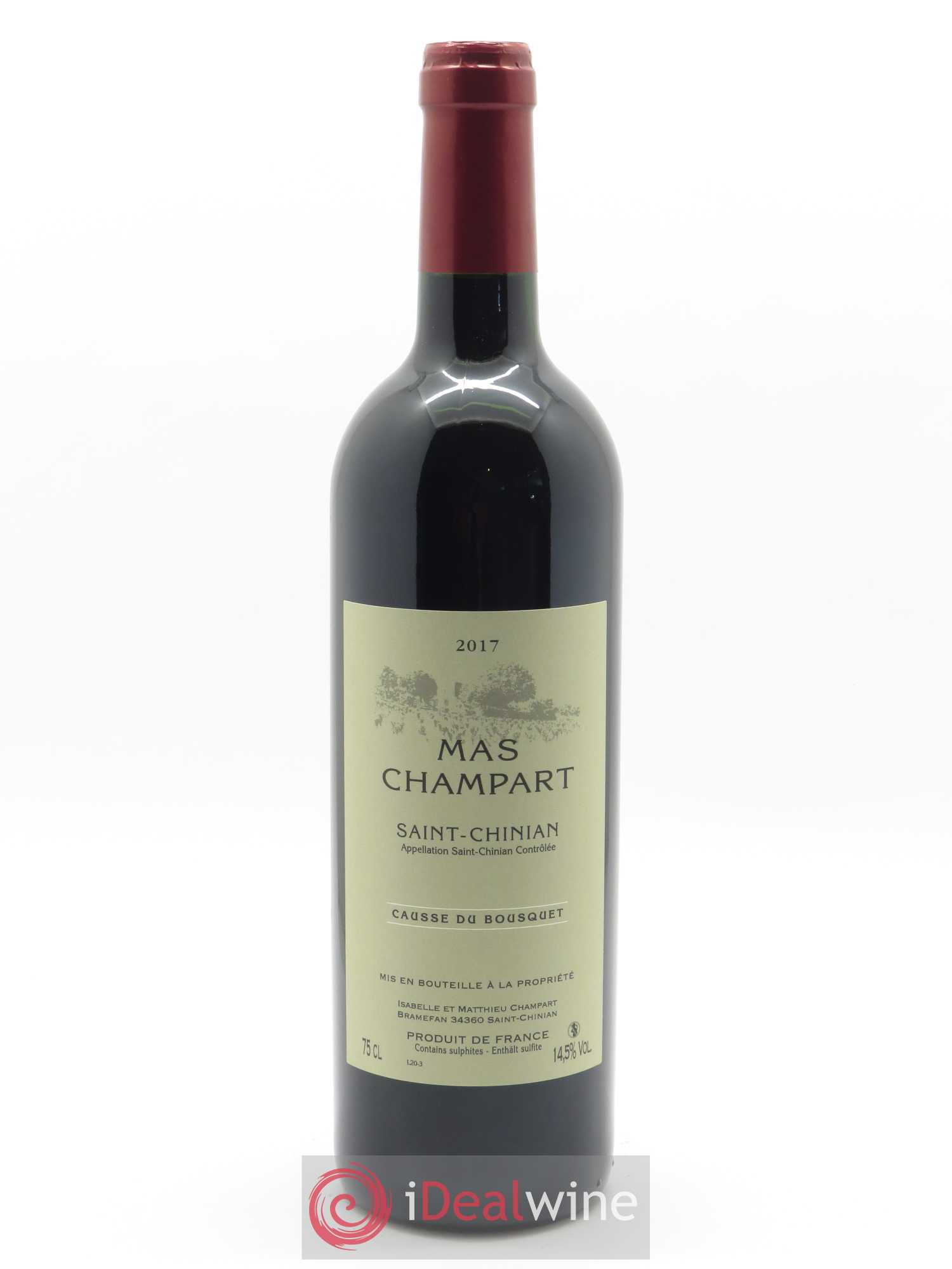 Saint-Chinian Mas Champart Causse du Bousquet Isabelle et Mathieu Champart 2017 - Lot of 1 bottle - 0