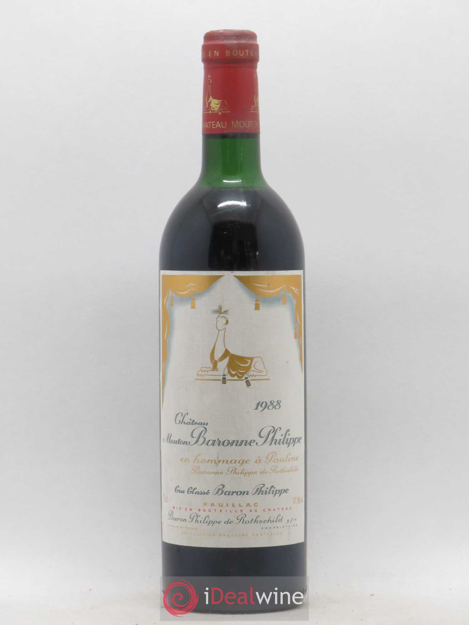 Château d' Armailhac - Mouton Baron(ne) Philippe 5ème Grand Cru Classé 1988 - Lotto di 1 bottiglia - 0