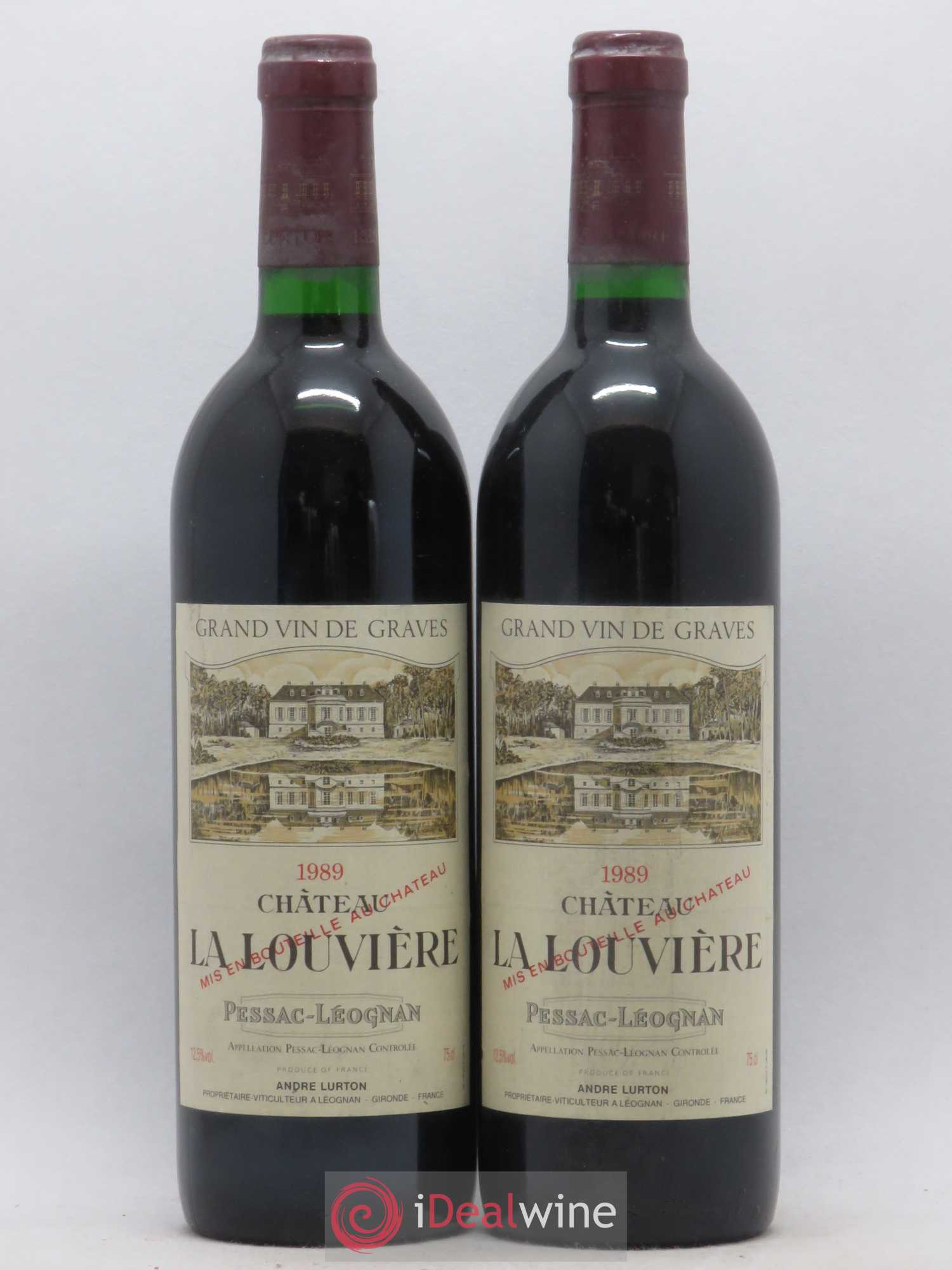 Château la Louvière 1989 - Lot de 2 bouteilles - 0