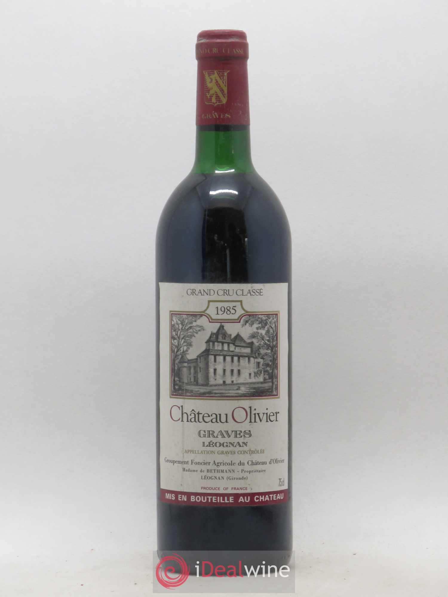 Château Olivier Cru Classé de Graves 1985 - Lot de 1 bouteille - 0