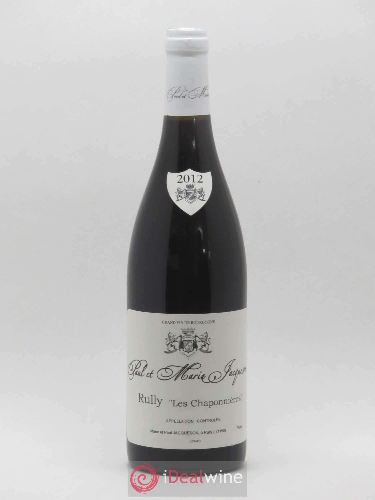 Rully Les Chaponnières Paul & Marie Jacqueson 2012 - Lot de 1 bouteille - 0