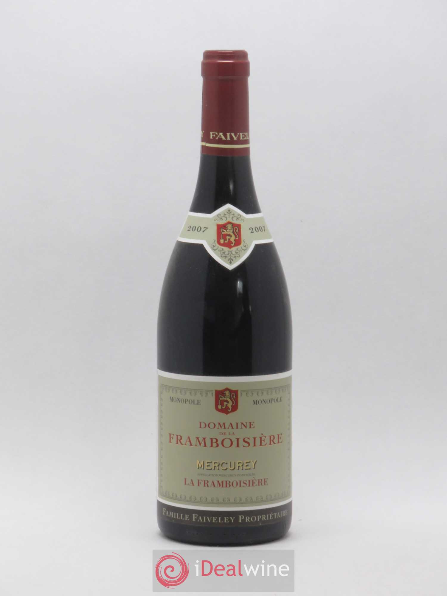 Mercurey La Framboisière Domaine Faiveley 2007 - Posten von 1 Flasche - 0