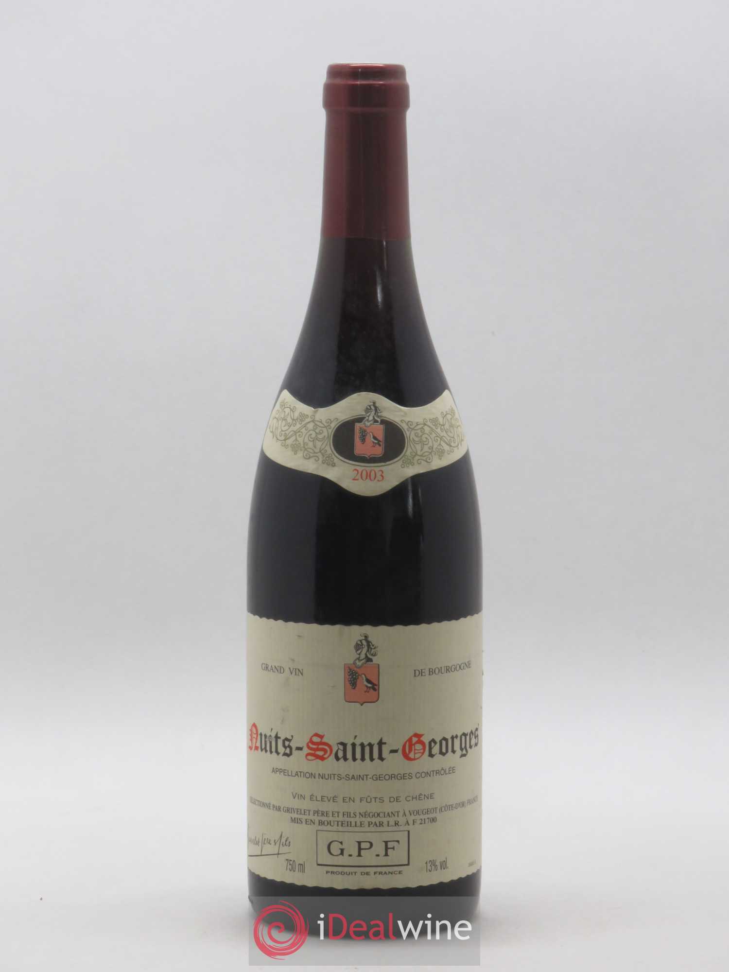 Nuits-Saint-Georges Grivelet 2003 - Lot de 1 bouteille - 0