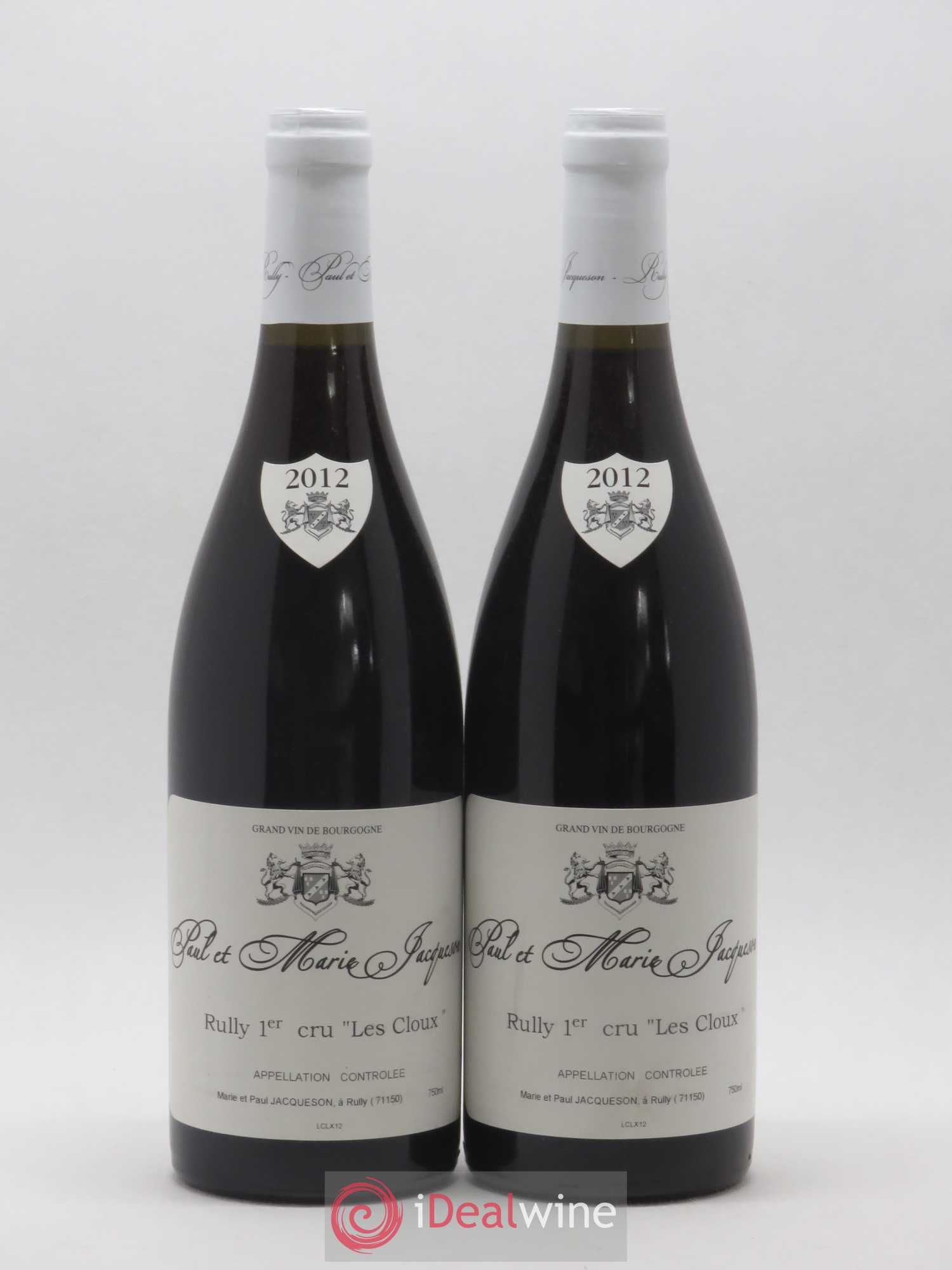 Rully 1er Cru Les Cloux Paul & Marie Jacqueson 2012 - Posten von 2 Flaschen - 0