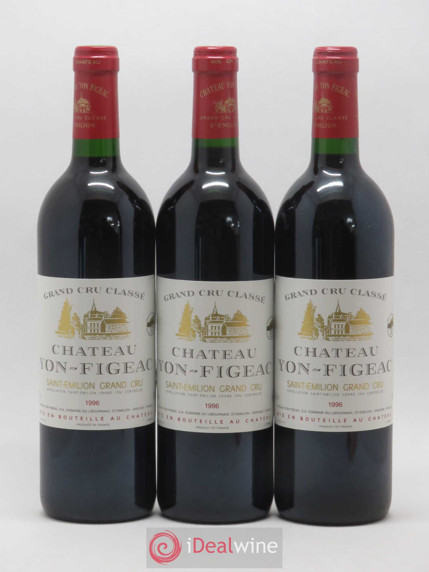 Château Yon Figeac Grand Cru Classé 1996 - Lot de 12 bouteilles - 1