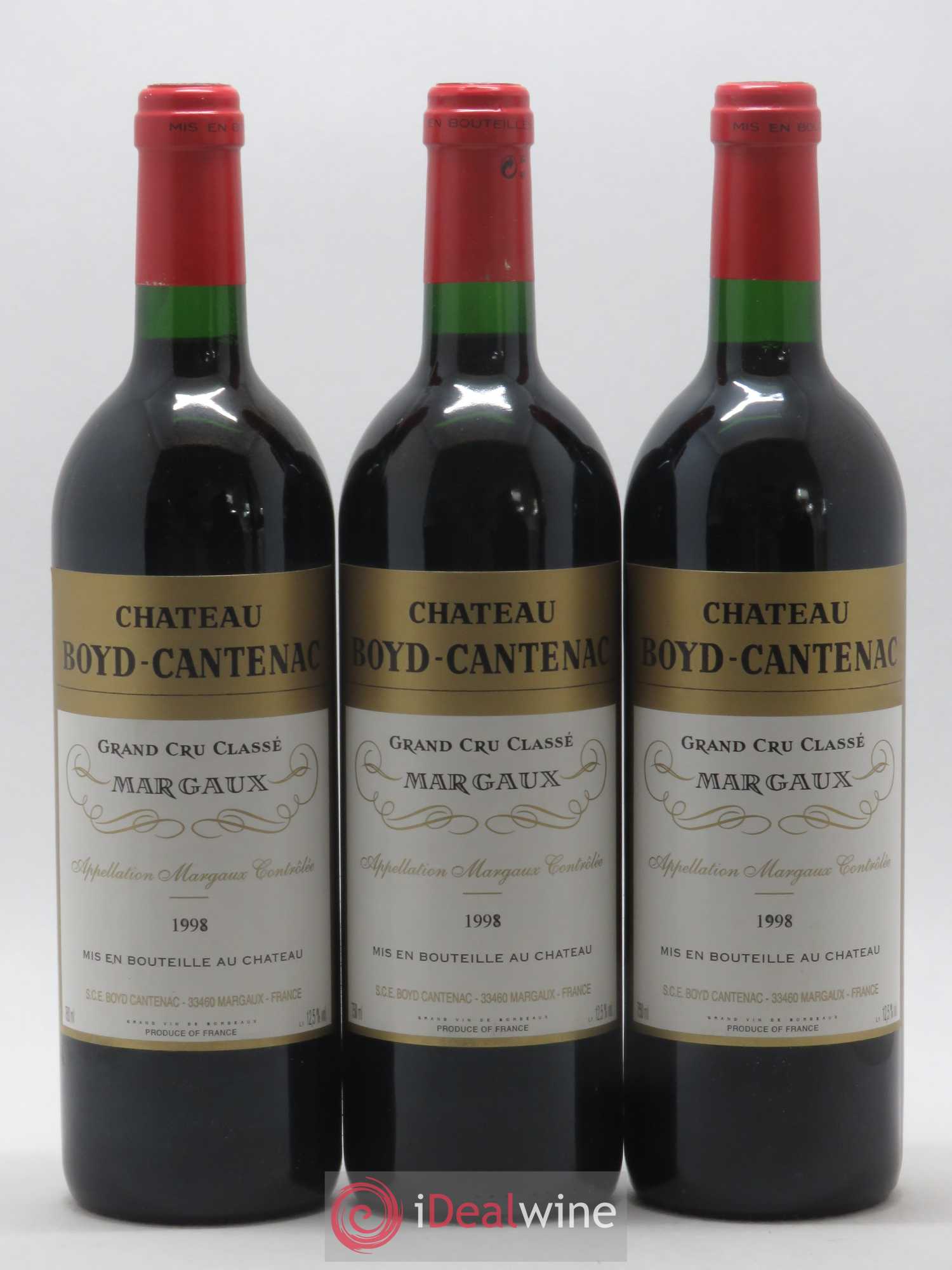 Château Boyd Cantenac 3ème Grand Cru Classé 1998 - Lot de 3 bouteilles - 0