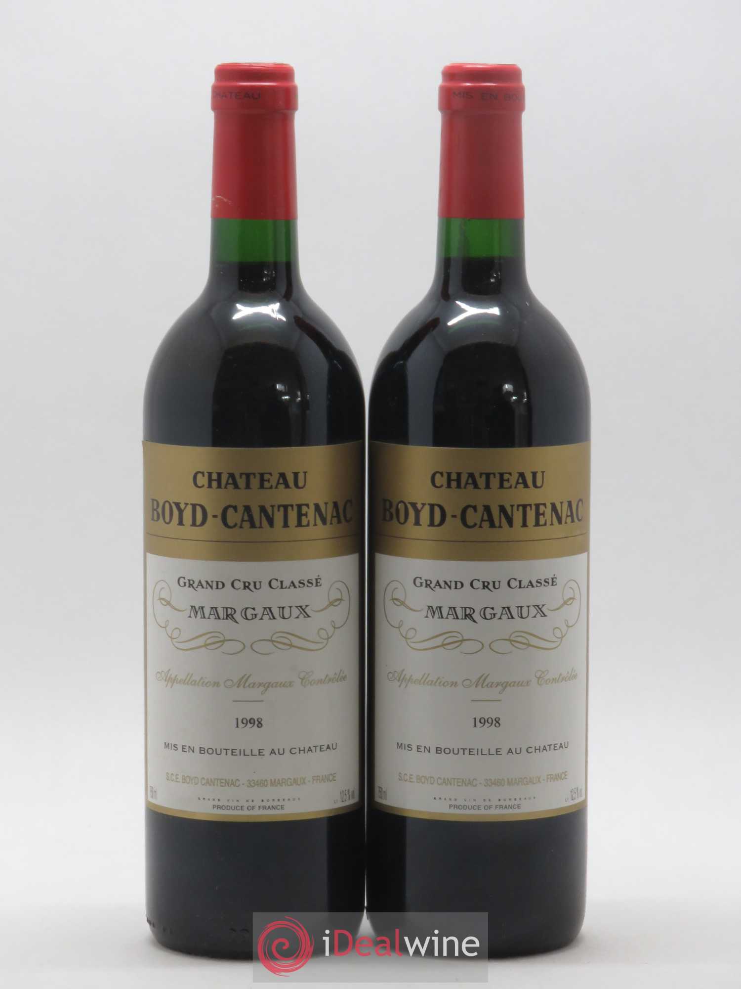Château Boyd Cantenac 3ème Grand Cru Classé 1998 - Lot de 2 bouteilles - 0