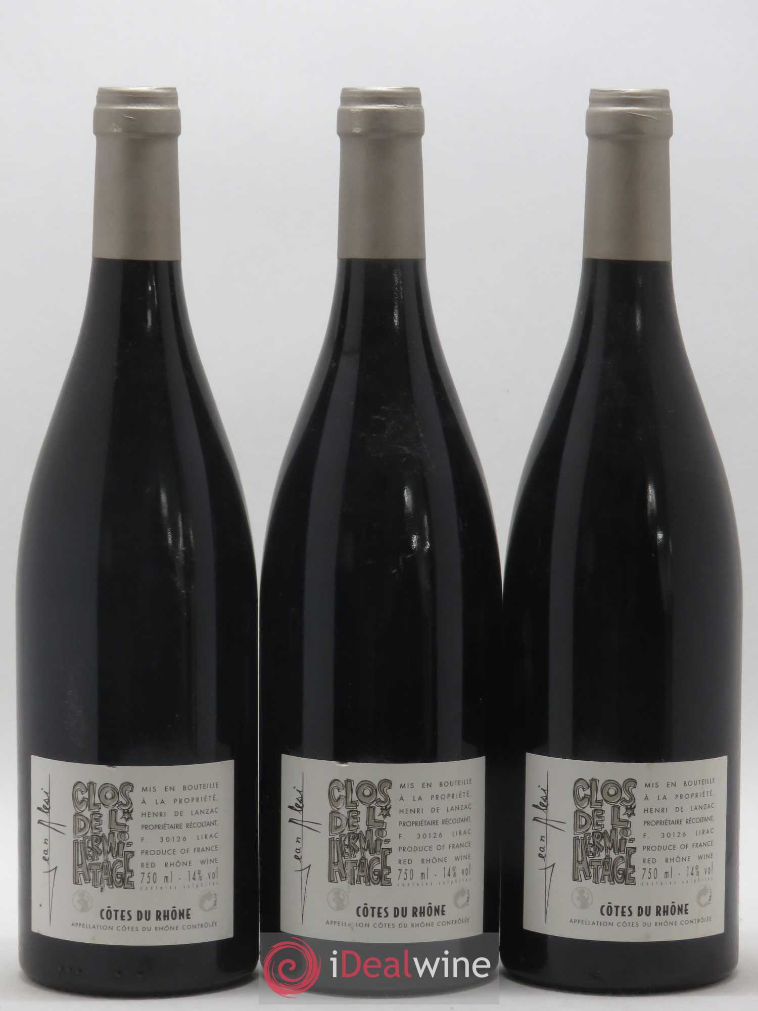 Côtes-du-Rhône Clos de l'Hermitage Alesi 2010 - Posten von 3 Flaschen - 1