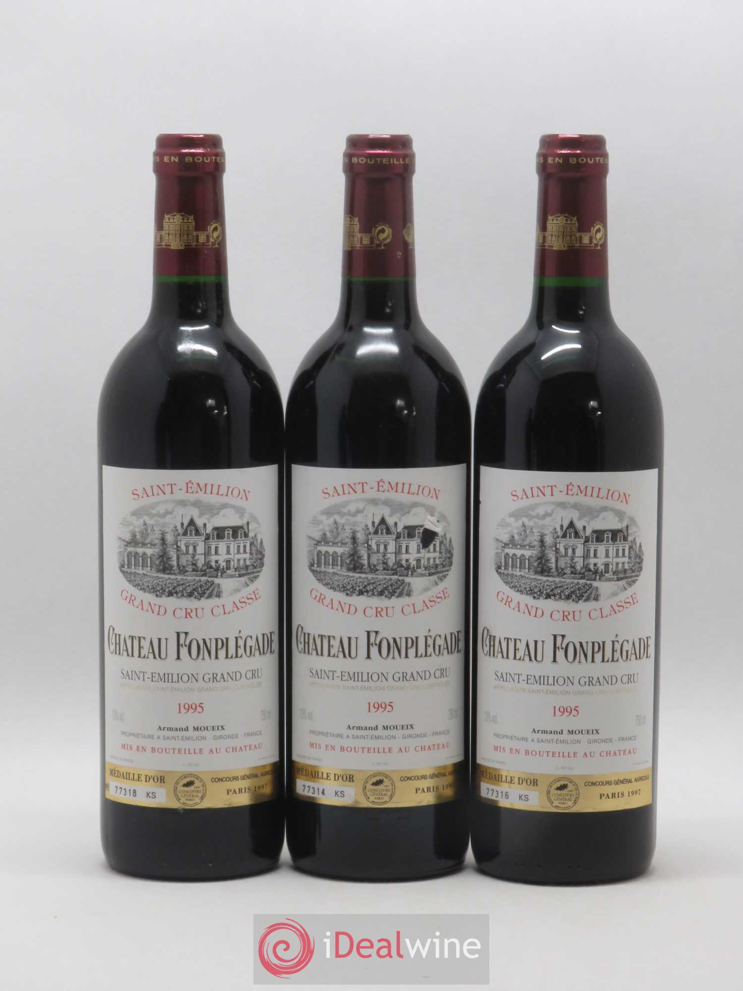 Château Fonplegade Grand Cru Classé 1995 - Lot de 6 bouteilles - 1