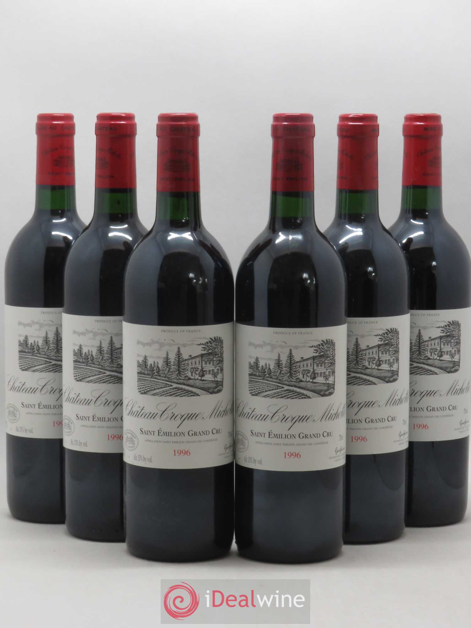 Château Croque Michotte 1996 - Lot de 6 bouteilles - 0