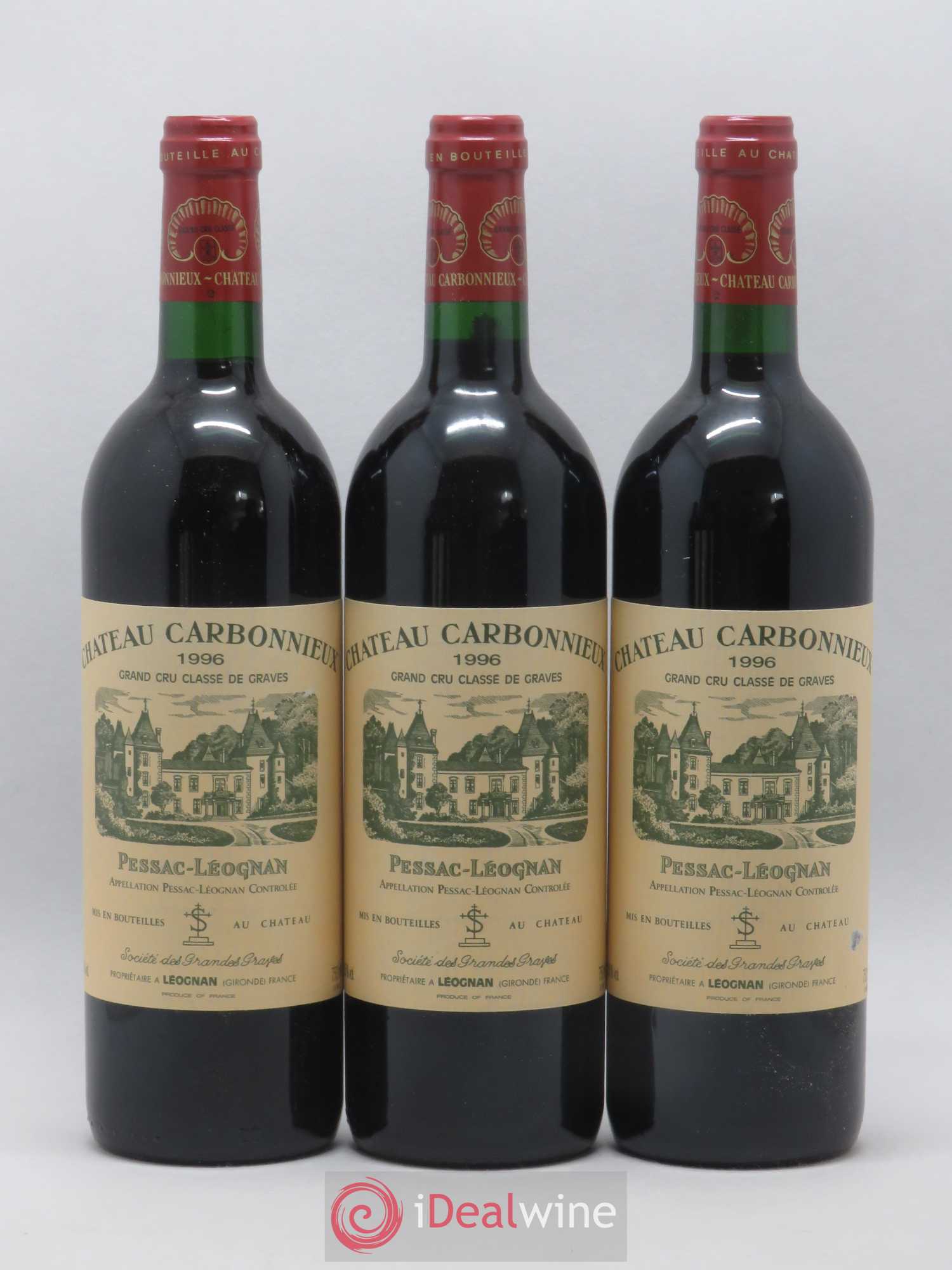 Château Carbonnieux Cru Classé de Graves 1996 - Lot de 6 bouteilles - 1