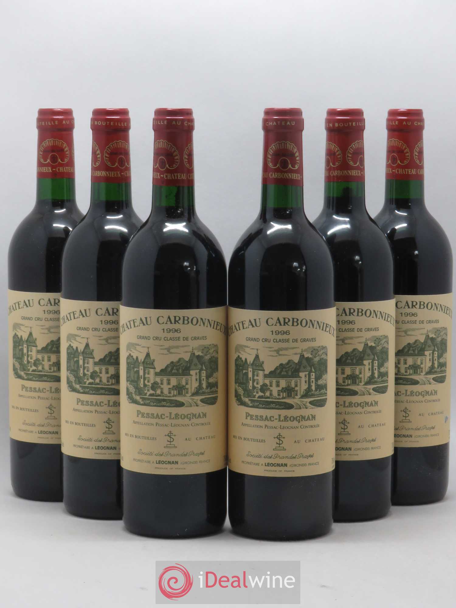 Château Carbonnieux Cru Classé de Graves 1996 - Lot de 6 bouteilles - 0