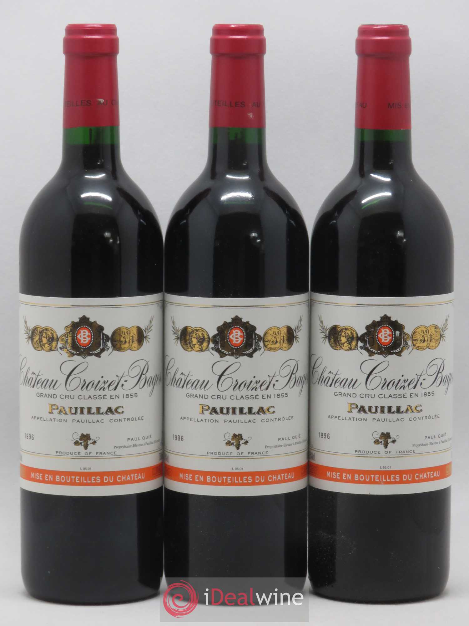 Château Croizet Bages 5ème Grand Cru Classé 1996 - Lot de 12 bouteilles - 2