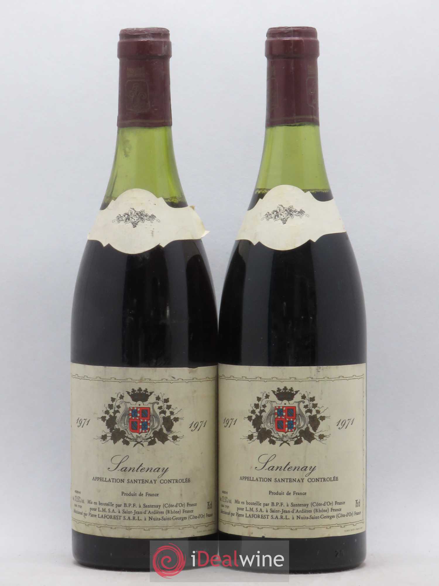 Santenay Pierre Laforest 1971 - Lot de 2 bouteilles - 0