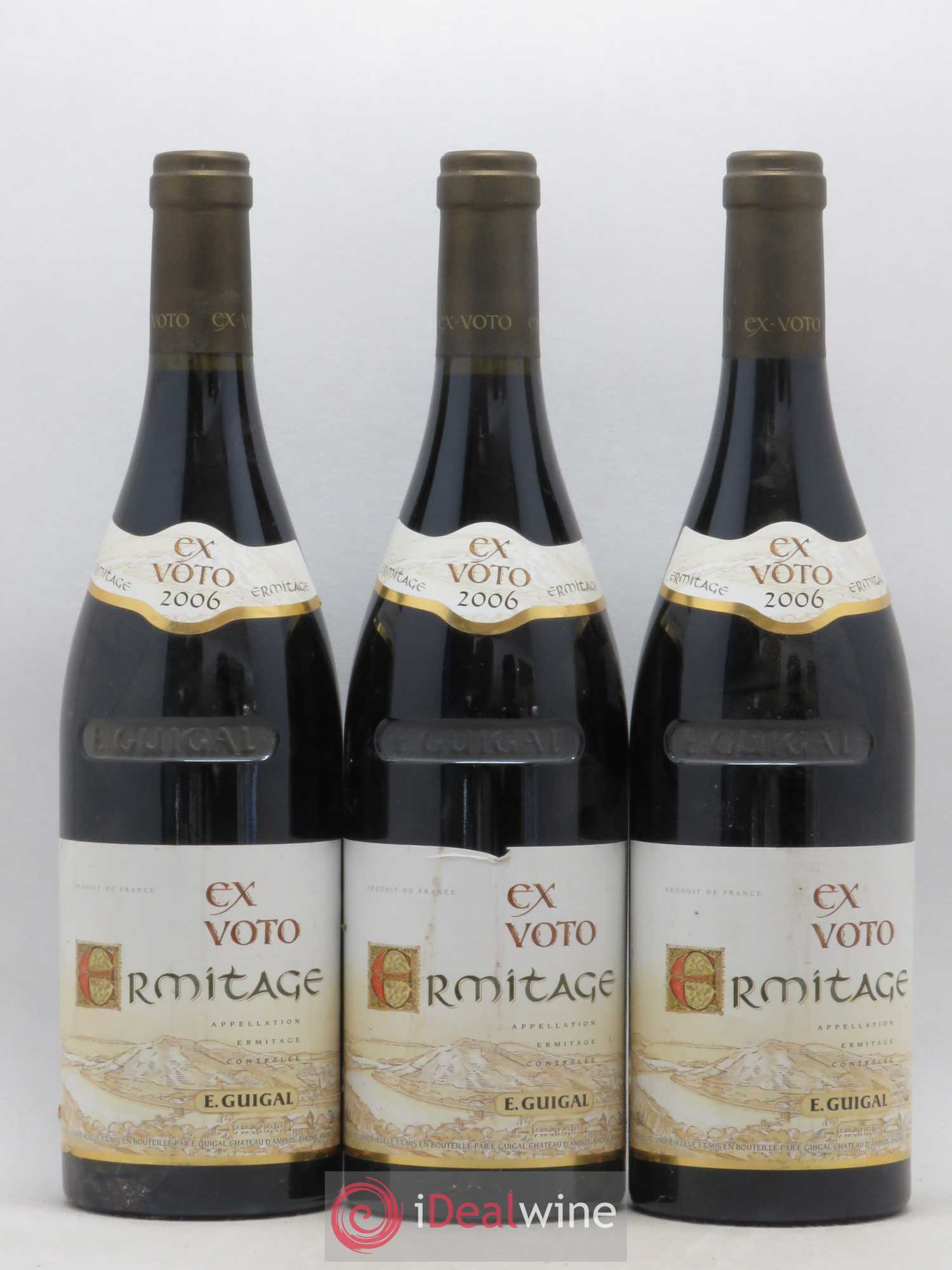 Ermitage Ex Voto Guigal 2006 - Lot de 3 bouteilles - 0
