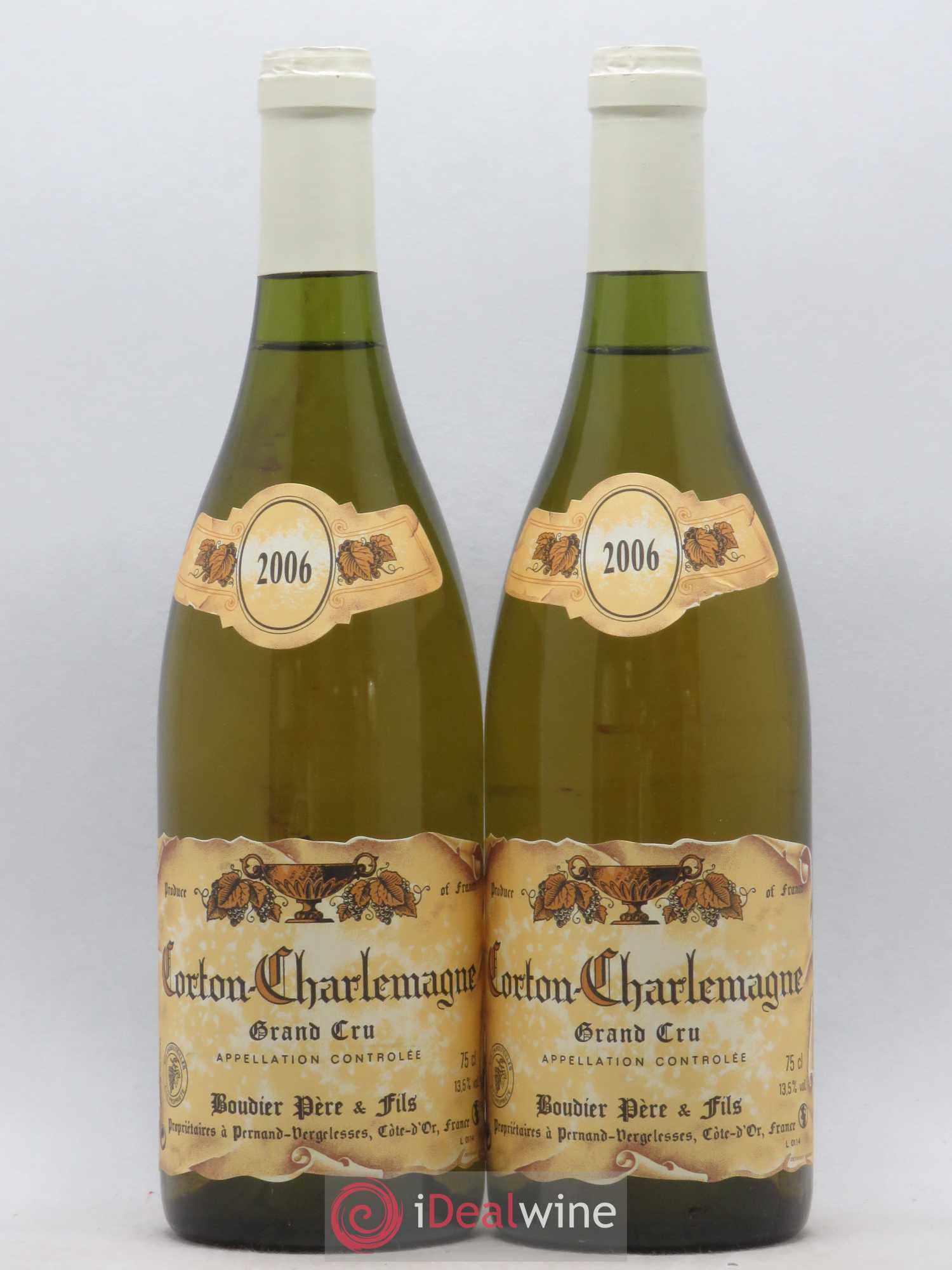 Corton-Charlemagne Grand Cru Boudier Père et Fils 2006 - Posten von 2 Flaschen - 0