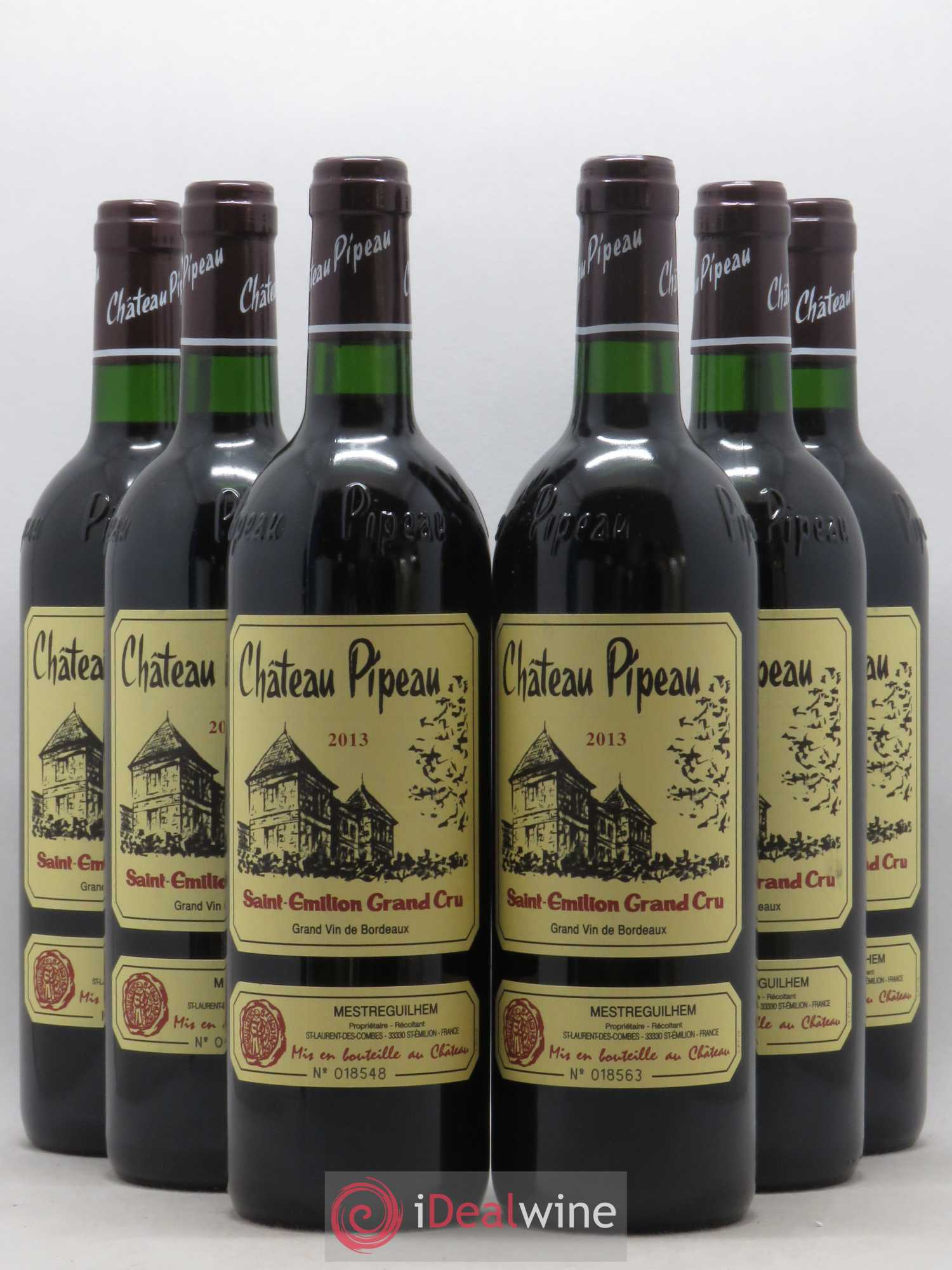 Château Pipeau 2013 - Lot de 6 bouteilles - 0