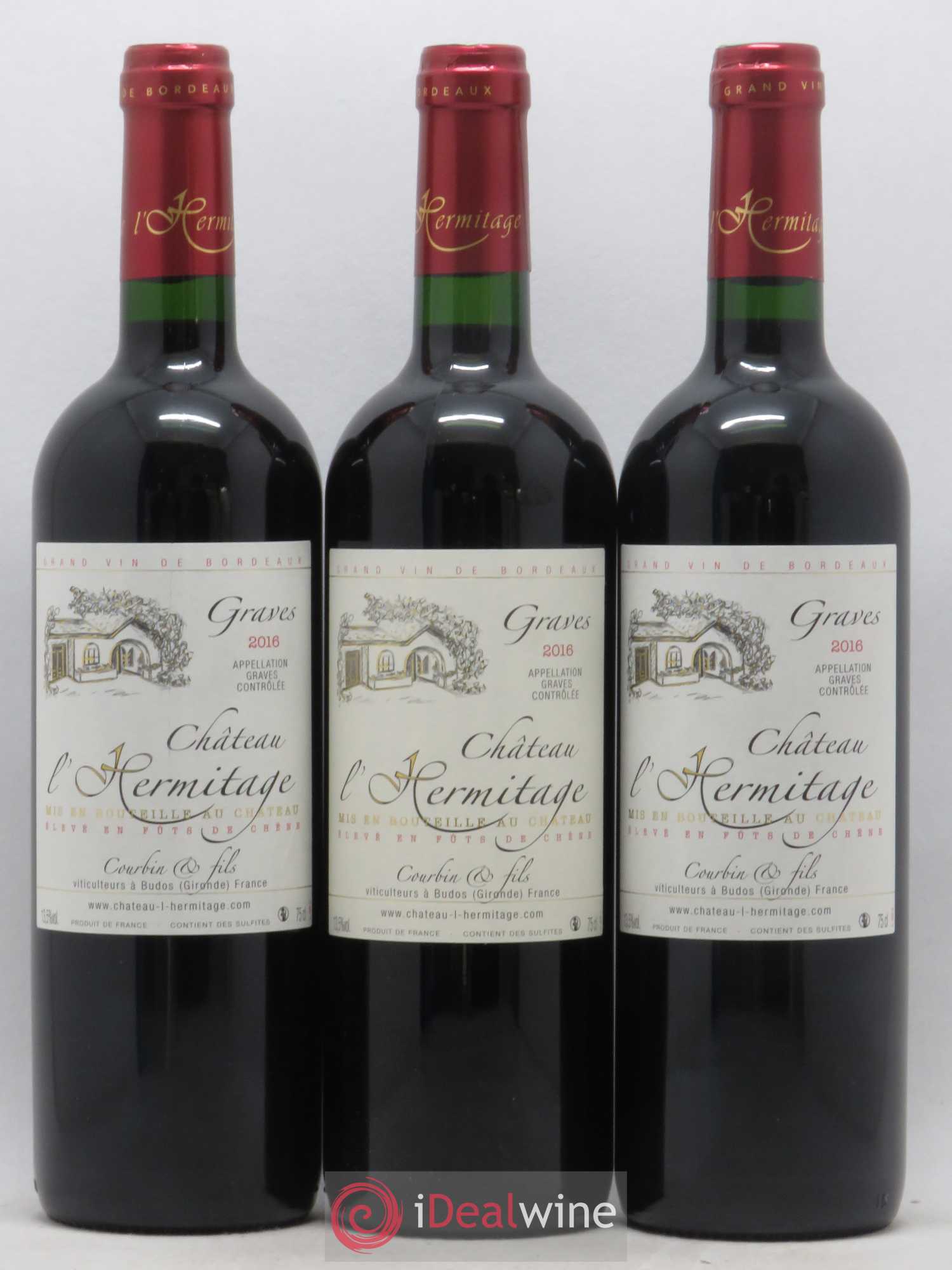 Graves Château l'Hermitage 2016 - Posten von 12 Flaschen - 1