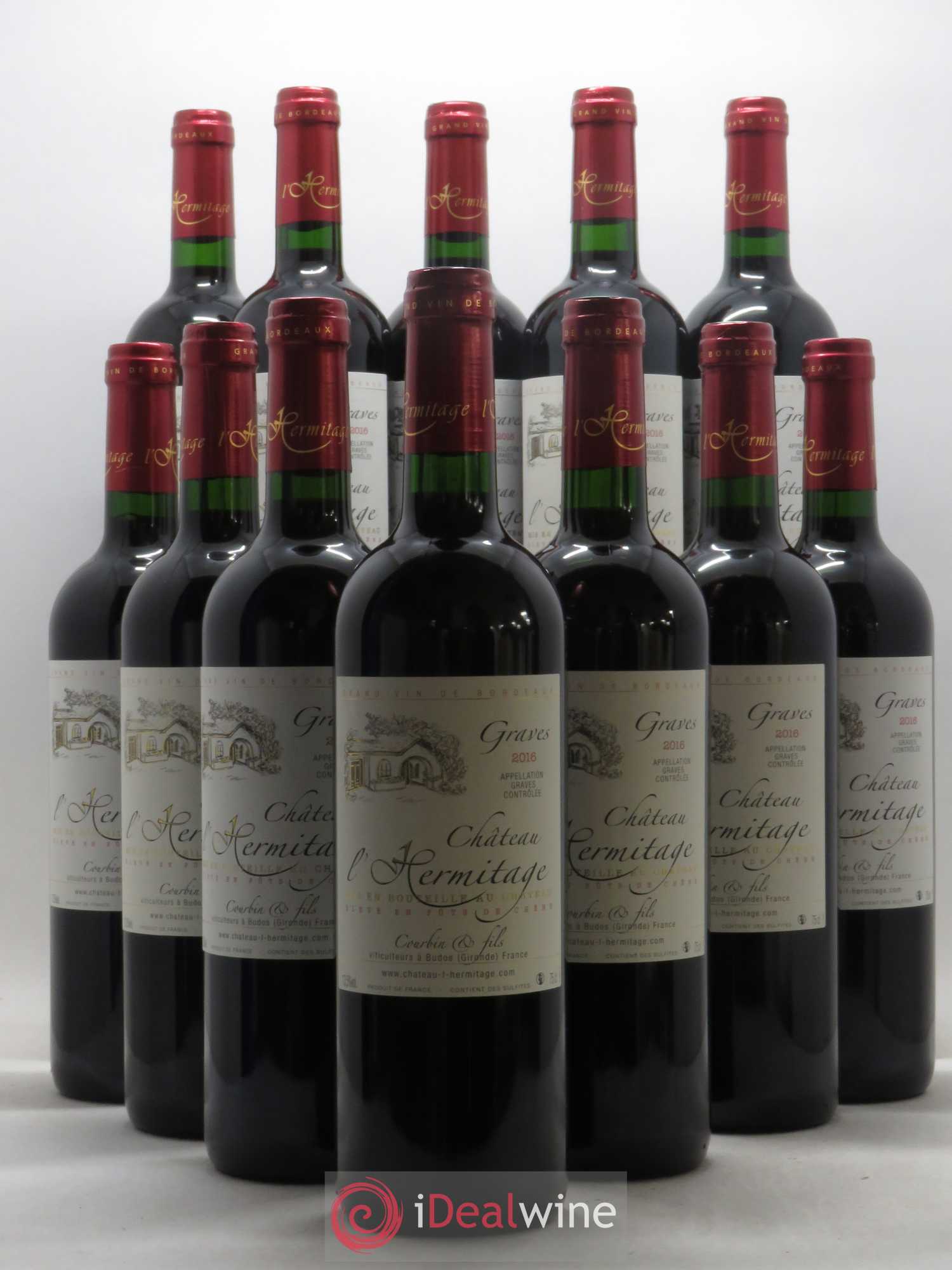Graves Château l'Hermitage 2016 - Posten von 12 Flaschen - 0