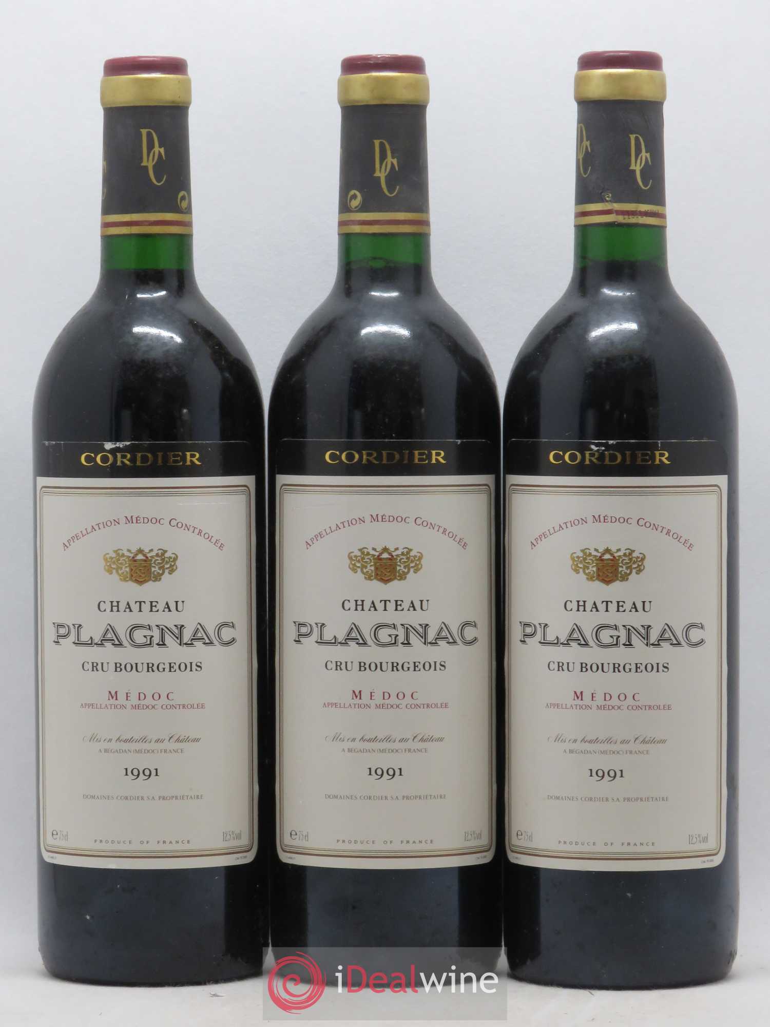 Château Plagnac Cru Bourgeois 1991 - Lot de 6 bouteilles - 1