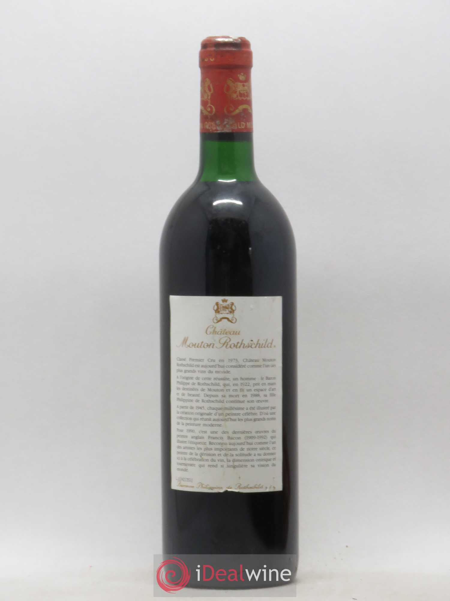 Château Mouton Rothschild 1er Grand Cru Classé 1990 - Lot de 1 bouteille - 1