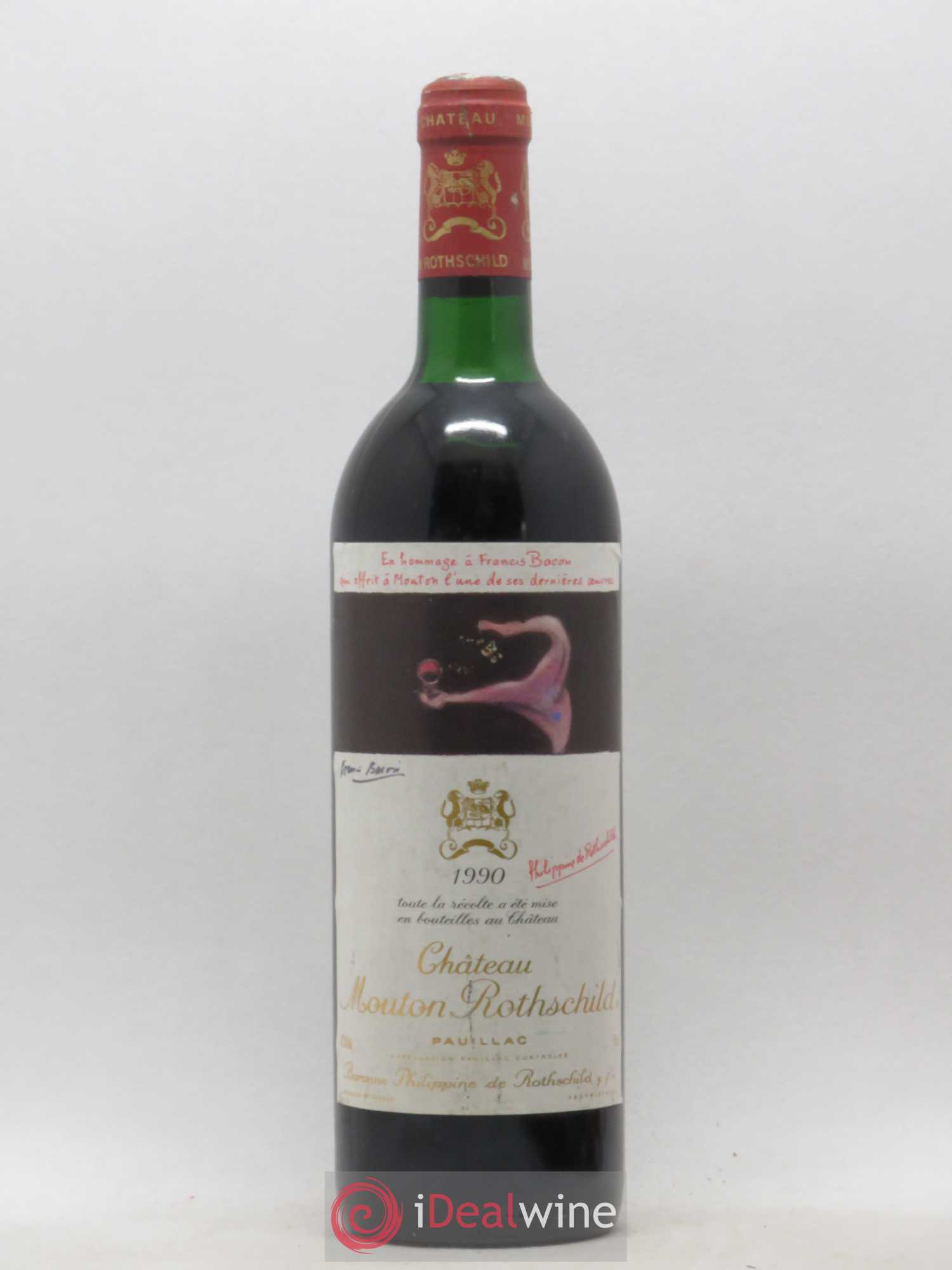 Château Mouton Rothschild 1er Grand Cru Classé 1990 - Lot de 1 bouteille - 0